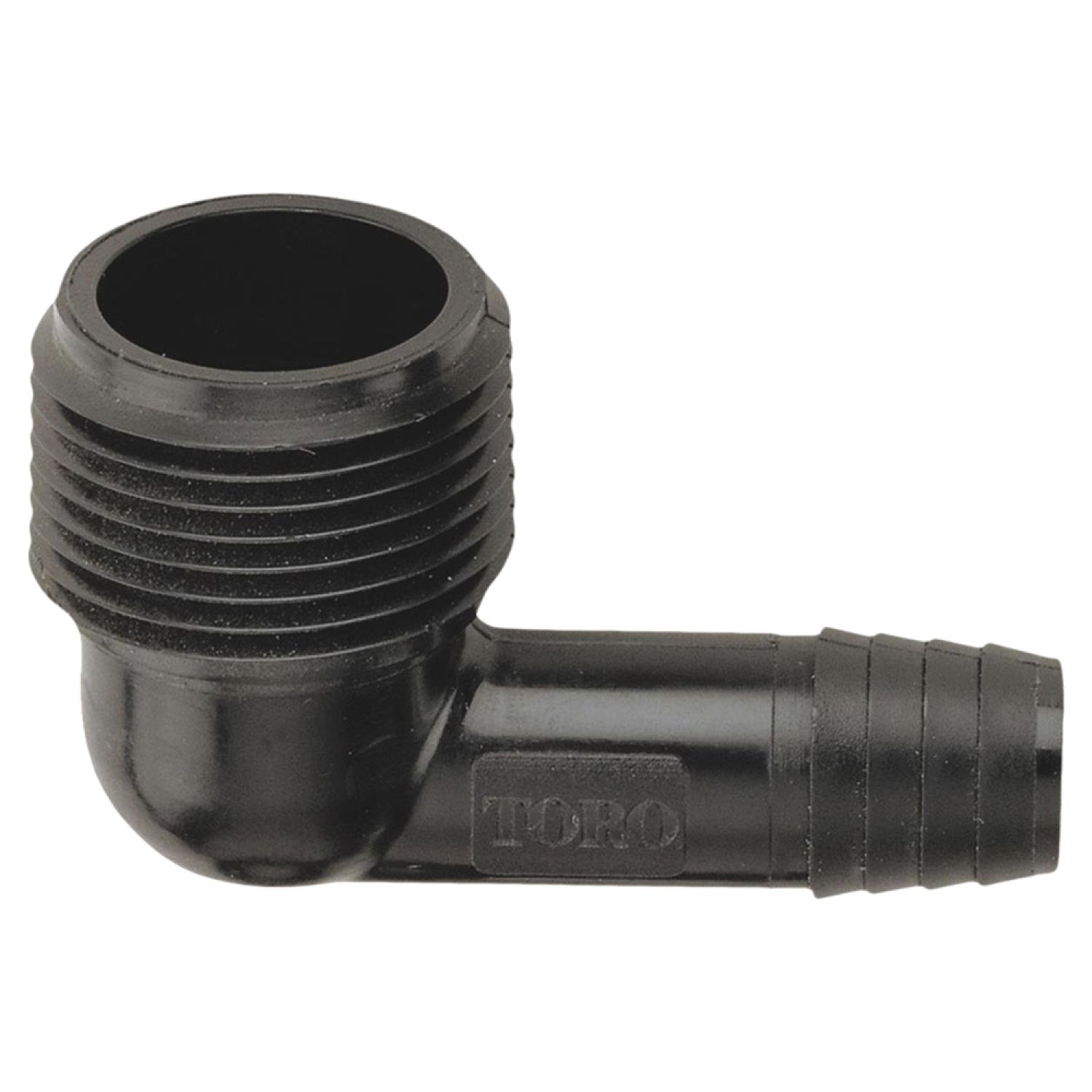 Toro 53305 Funny Pipe 53305 Non-Threaded Hose Elbow, 3/8 X 3/4 in, Barbed X Male, Plastic