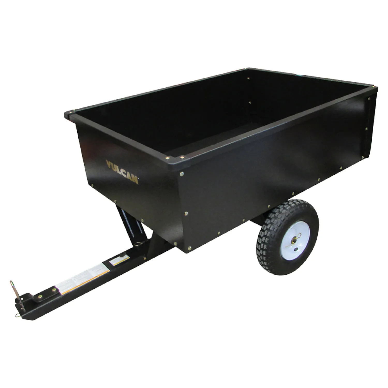 Vulcan YTL-003-147 Vulcan YTL22122 Dump Cart, 1500 lb Load, 80.7 in L x 37.2 in W x 36.8 in H, Pneumatic Wheel