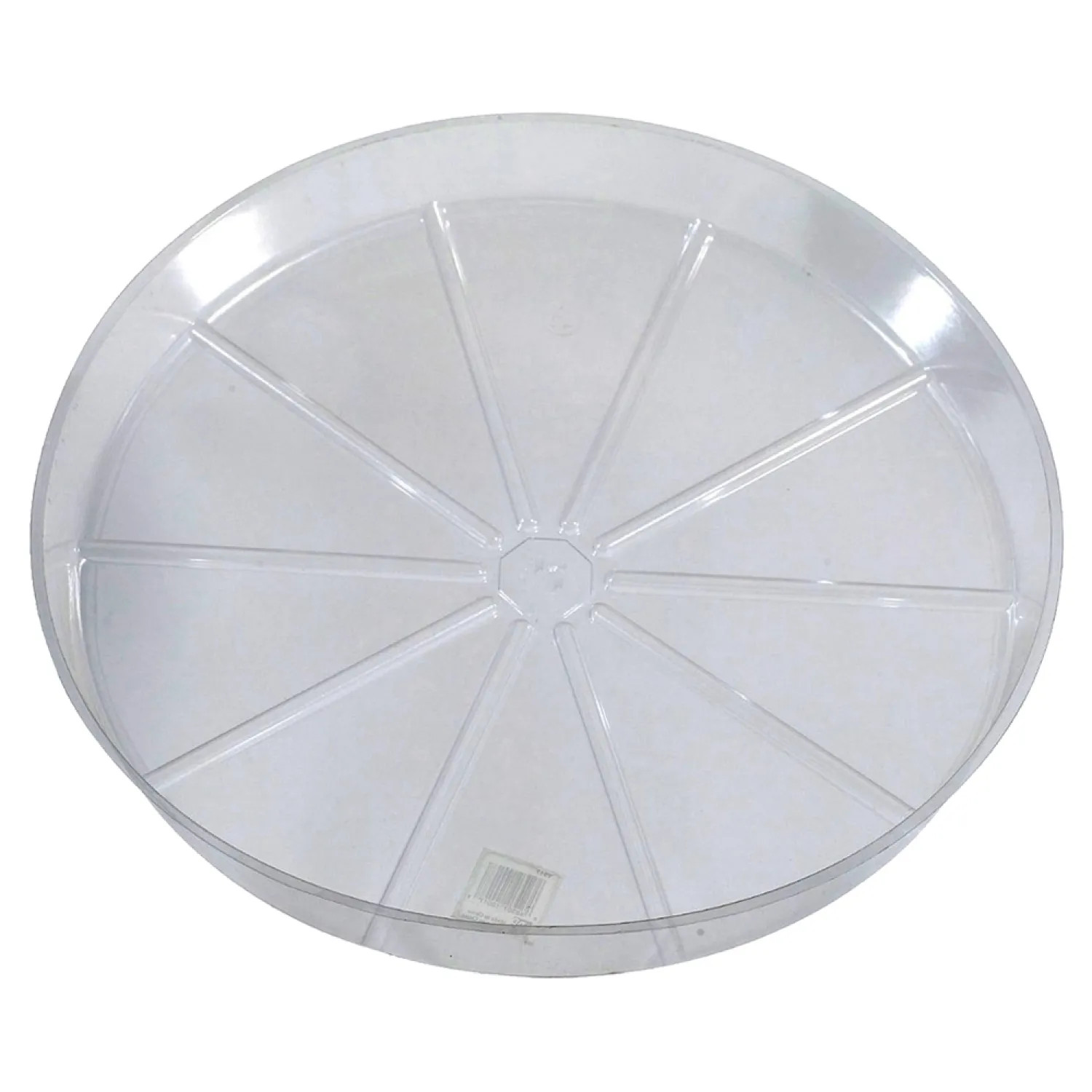 Woodstream VS10VUS Gardener's Blue Ribbon VS10 Waterproof Planter Saucer, 10 in Dia X 1-3/4 in H, Vinyl, Clear