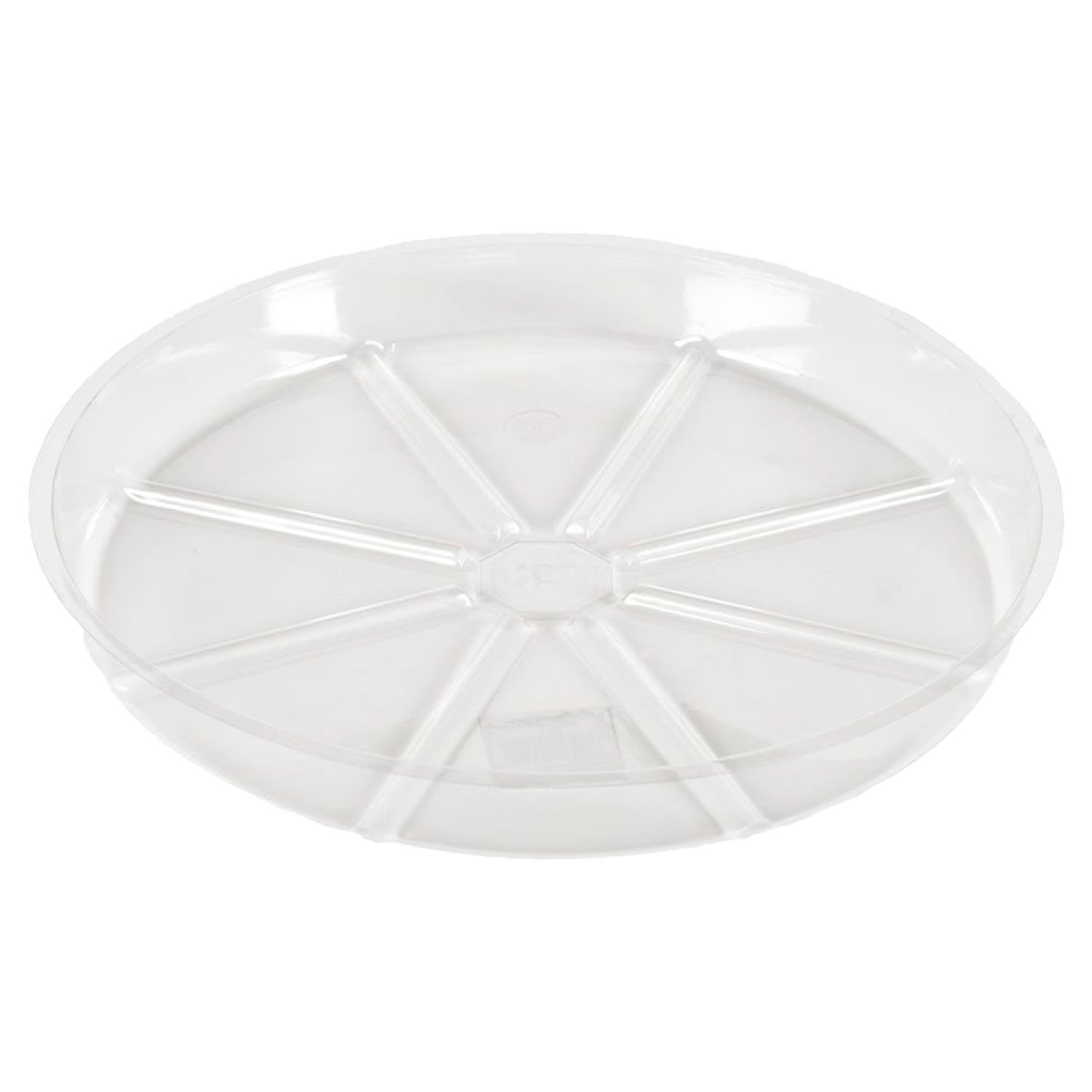 Woodstream VS14VUS Gardener's Blue Ribbon VS14VUS Waterproof Planter Saucer, 14 in Dia X 1-1/4 in H, Vinyl, Clear