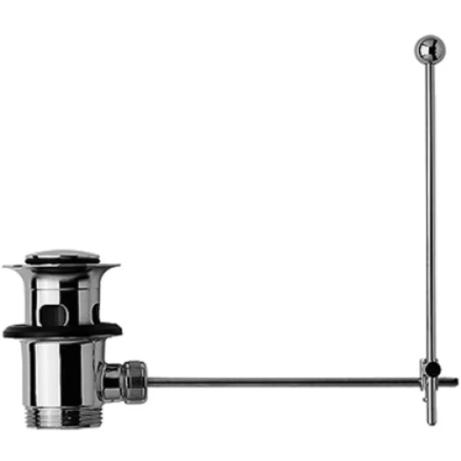 Duravit 50511092 Duravit 0050511092 Pop-Up Basin Waste with Vertical Lever and Tail-Piece in Chrome
