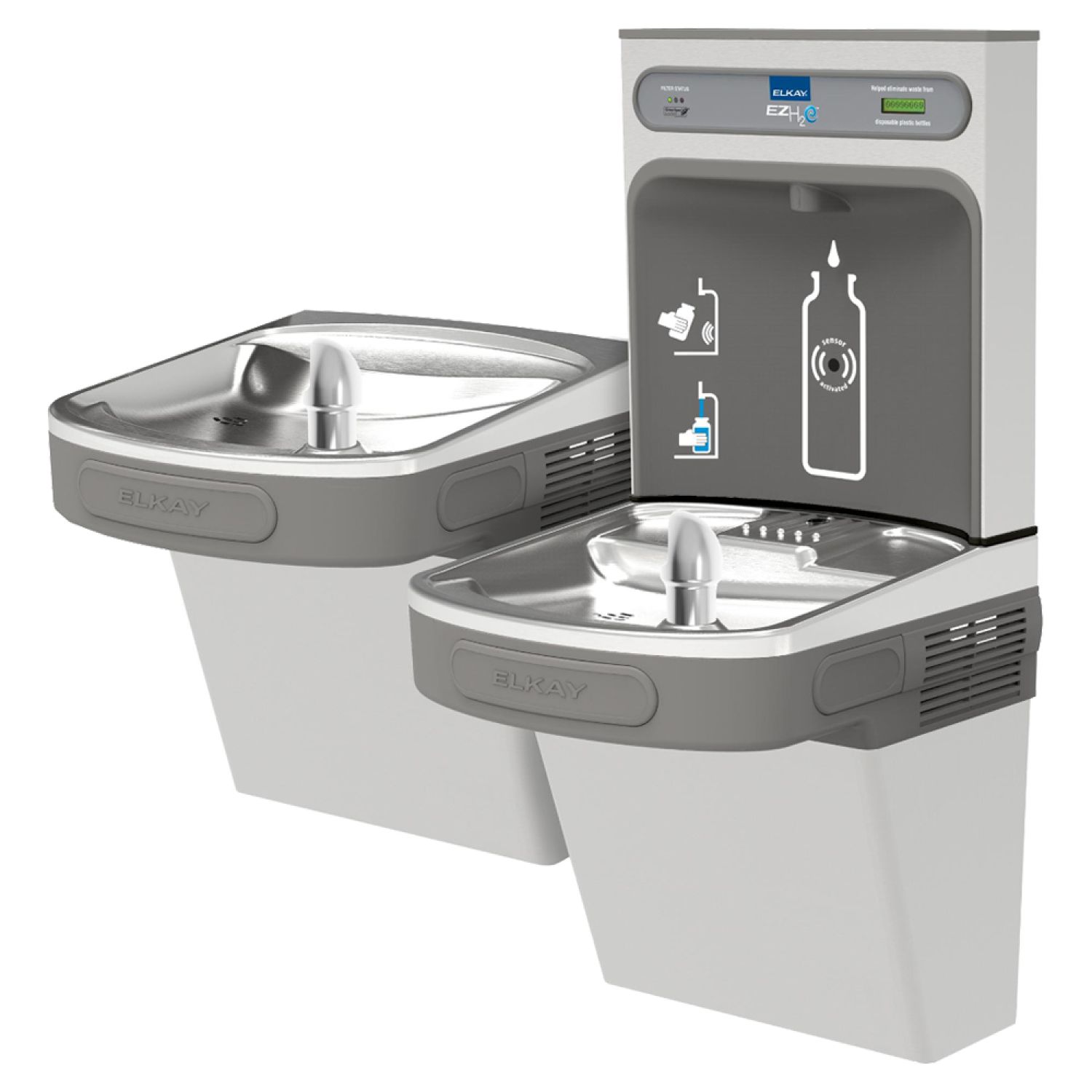Elkay LZSTL8WSVRSK Elkay LZSTL8WSVRSK n EZ-H2O Two-Station Cooler Kit
