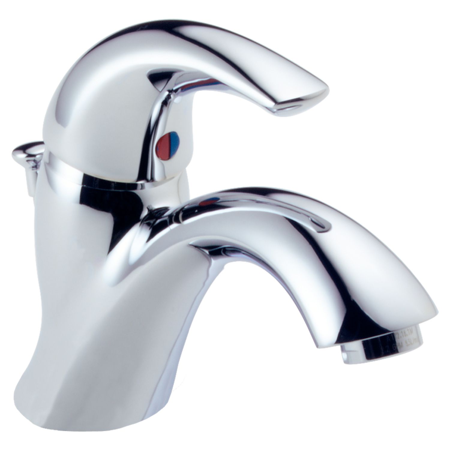 Delta 583LF-WF Delta Classic Low-Arc Chrome Lavatory Faucet with Escutcheon, 50/50 Pop-Up, 1.2 GPM, Single-Handle, With Fittings, Lever Handle - 583LF-WF