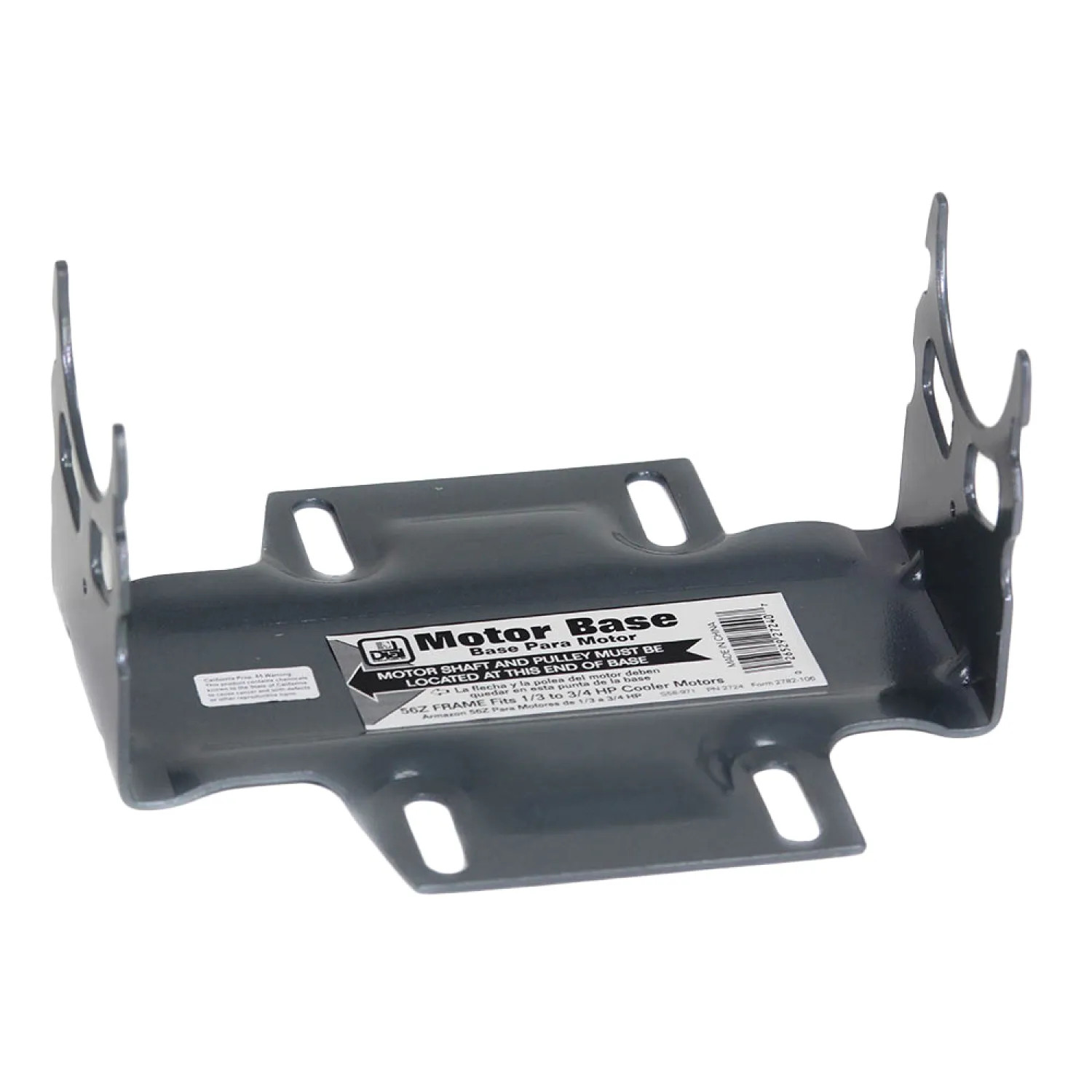 Dial 2724 Dial Frame Motor Base for NEMA 56Z from 1/3 - 3/4 HP Motors - 2724