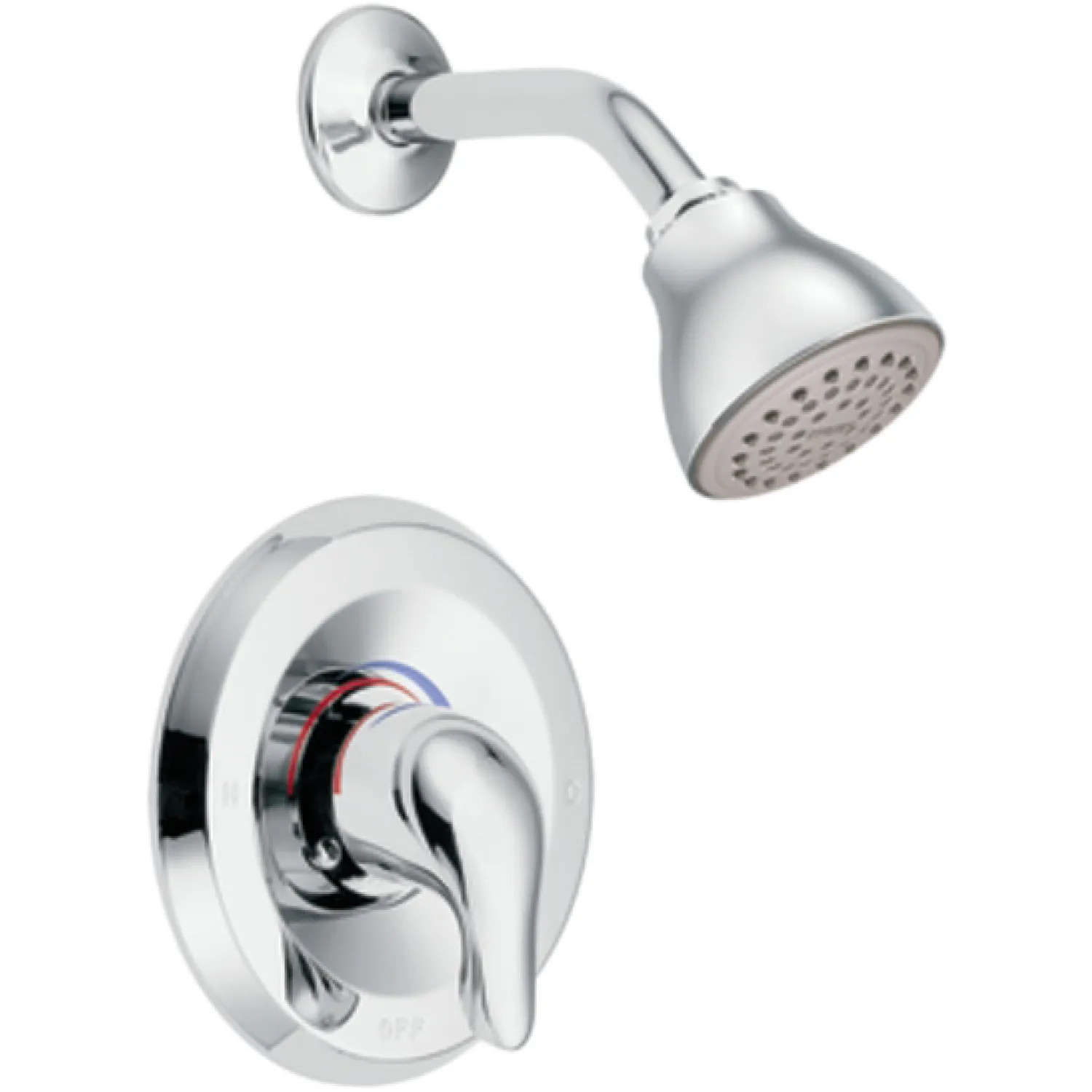 Moen TL182 Moen Chateau Posi-Temp Single-Handle Shower Faucet, One-Function, 2.5 GPM, Lever Handle, Bulk Version, Chrome - TL182