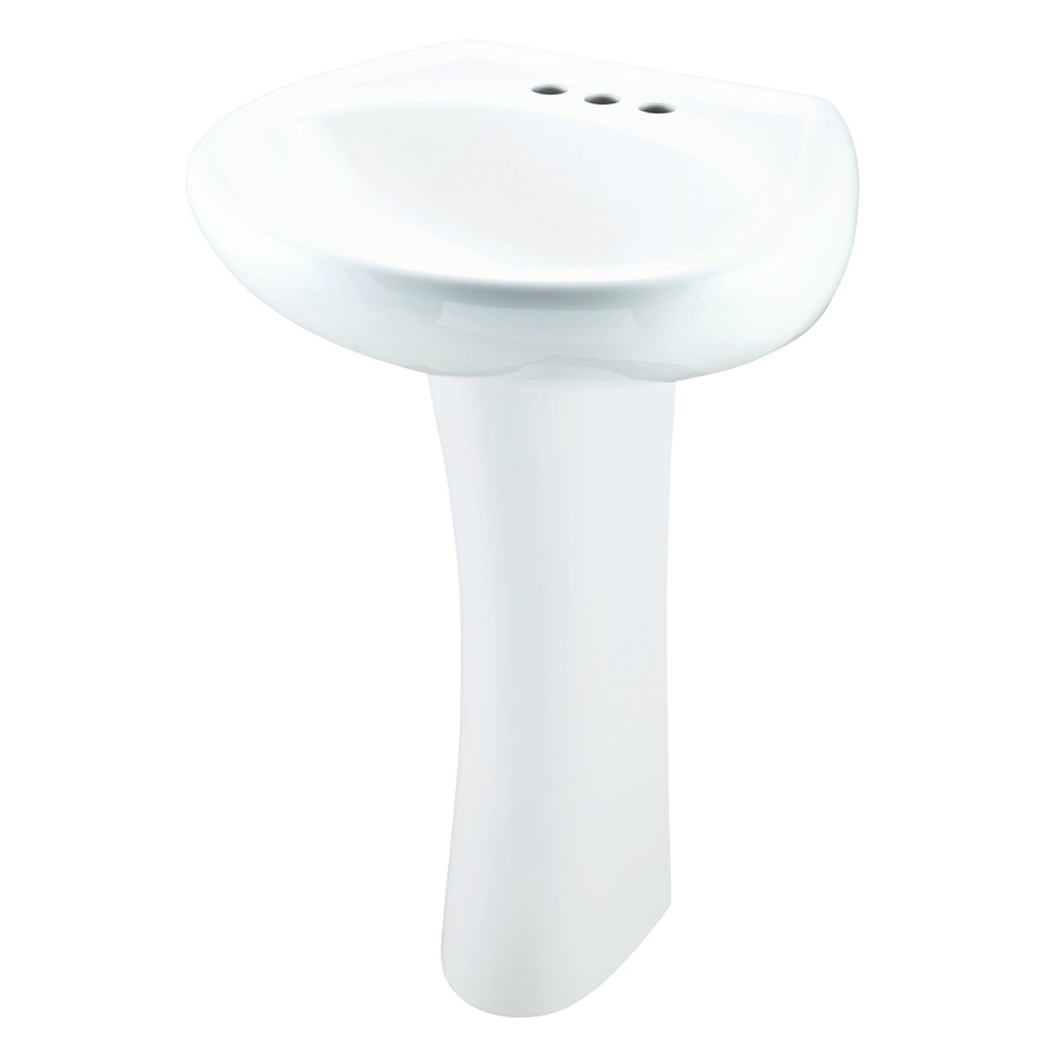 Gerber 22-504 Gerber 22-504 Maxwell Petite Pedestal Bathroom Sink, 3-Hole, 4