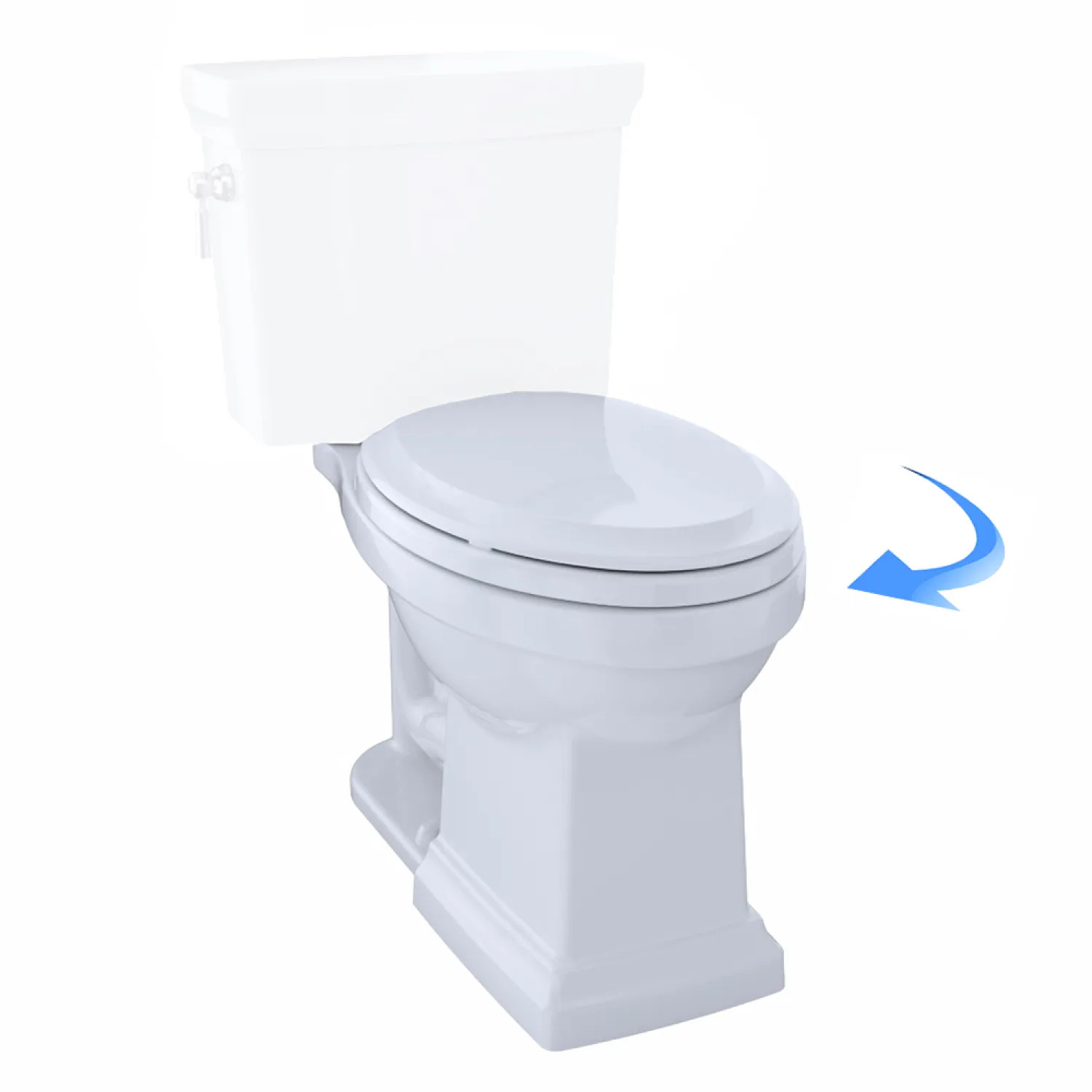 Toto C404CUFG#01 TOTO Promenade II Universal Height Toilet Bowl with CeFiONtect, Cotton White - C404CUFG#01