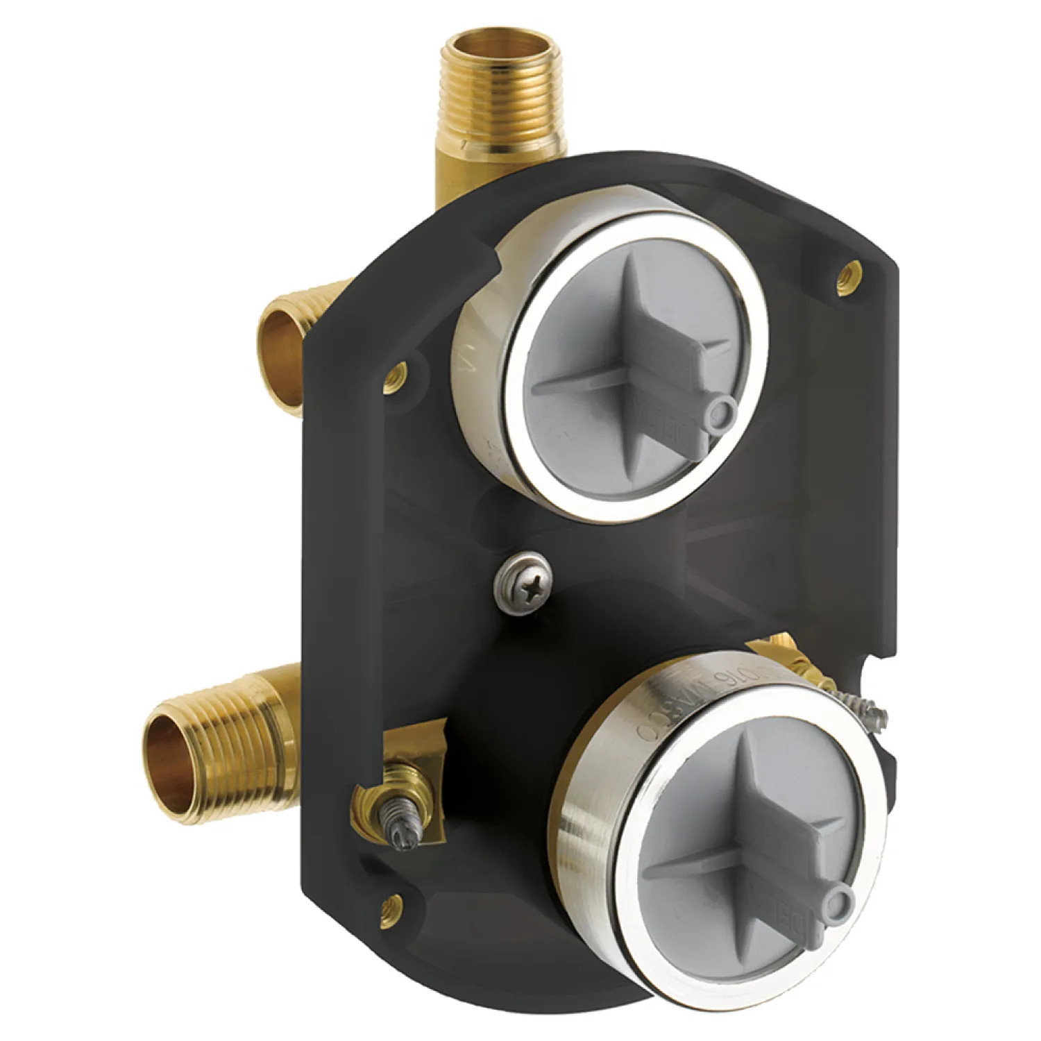 Delta R22000-WS Delta R22000-WS MultiChoice Universal Shower Rough-In w/ Integrated Diverter Valve, Stops, Universal Inlets/Outlets