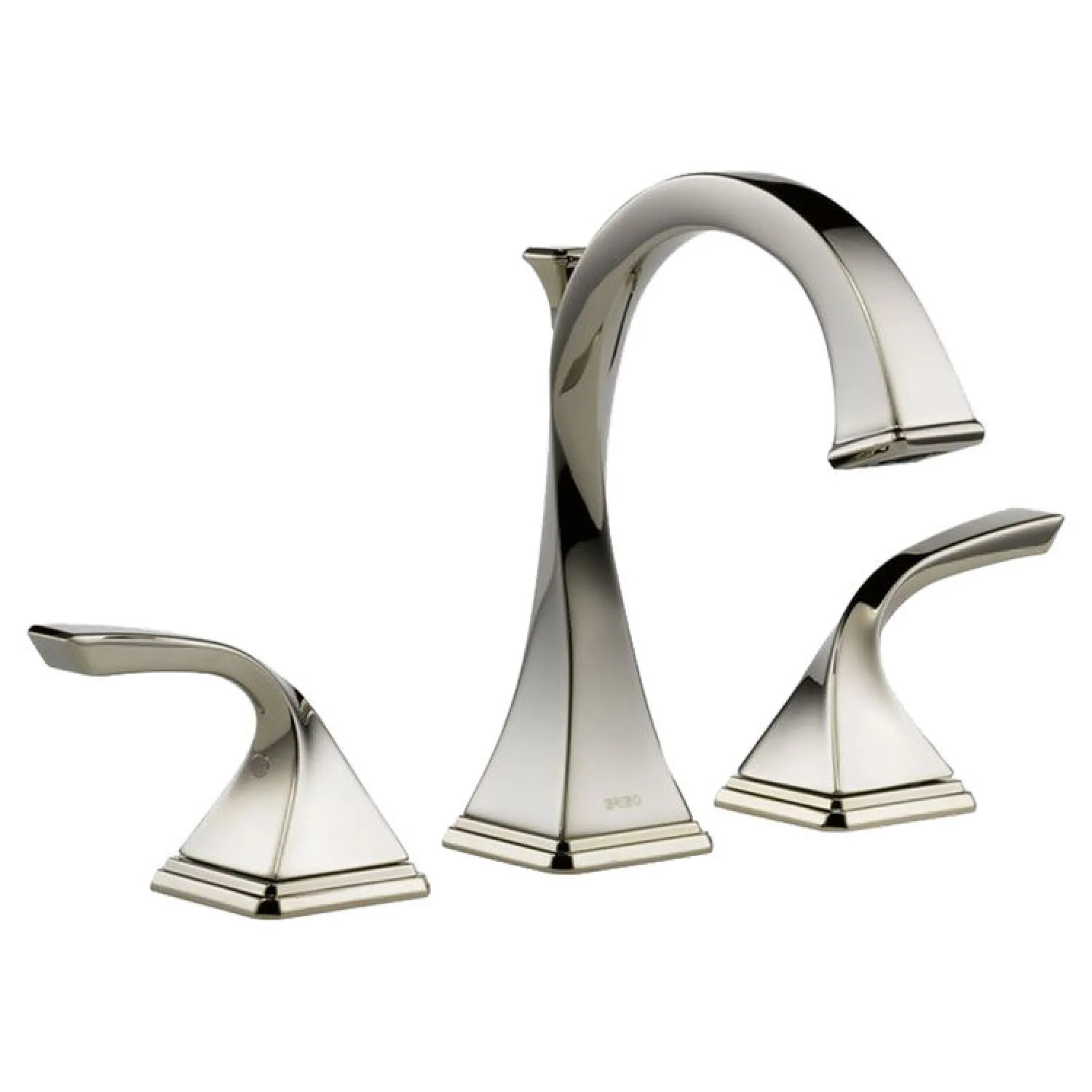 Brizo 65330LF-BN-ECO Brizo Virage Two-Handle Widespread Brilliance Brushed Nickel Bathroom Faucet with Metal Pop-Up, 1.2 GPM, Three-Hole, Ceramic Cartridge - 65330LF-BN-ECO
