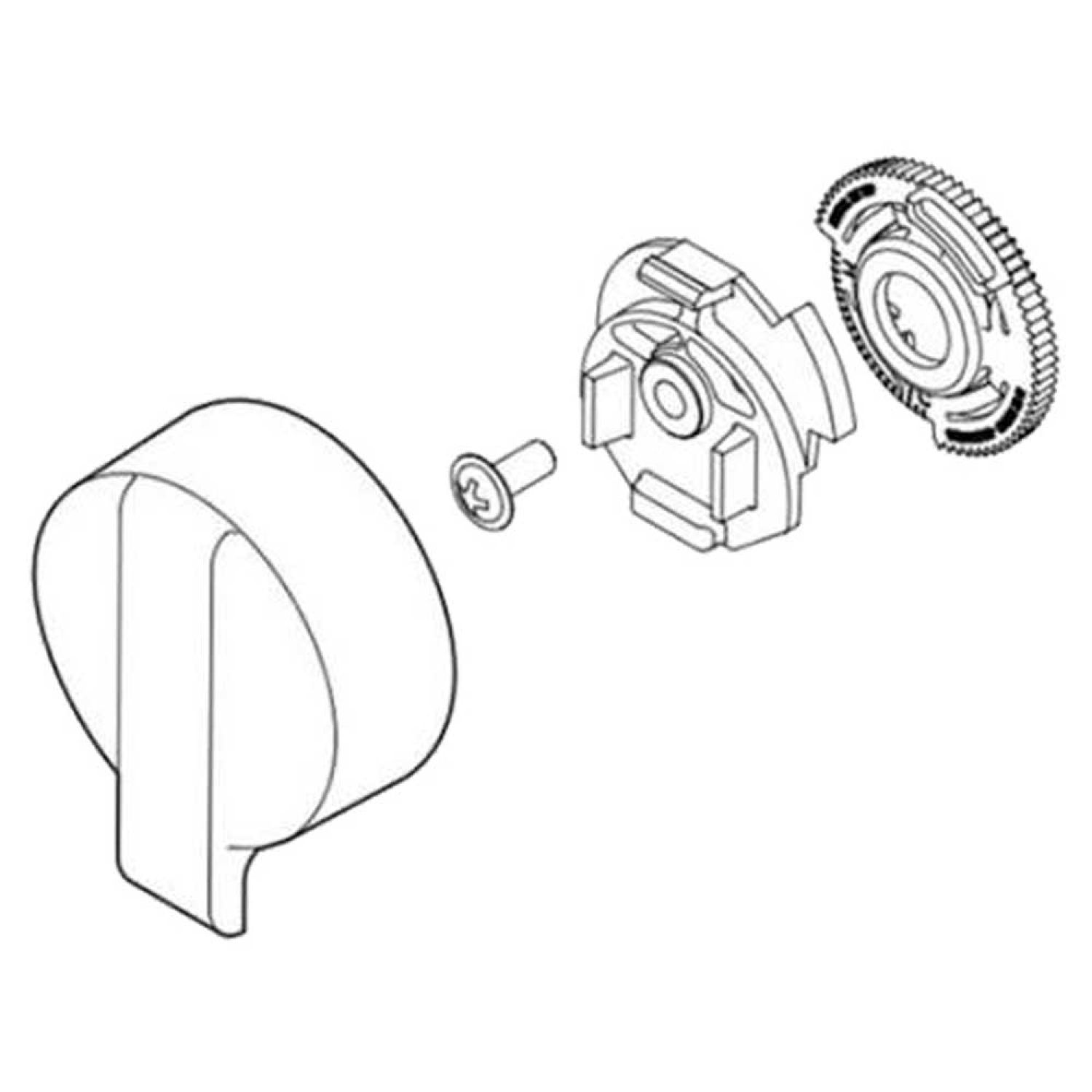 Delta RP84986 Delta RP84986 Chrome Temperature Handle, Knob, Limit Stop, and Screw