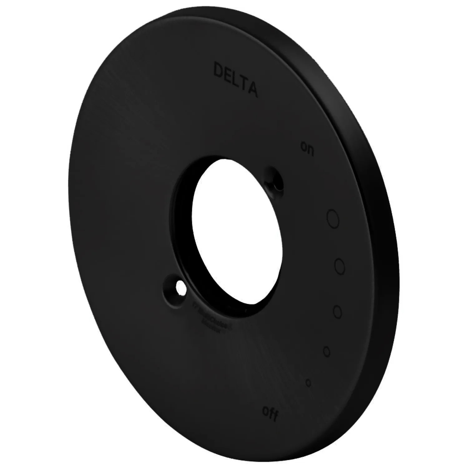 Delta RP73374BL Delta Trinsic 17 Series 6in Round Matte Black Escutcheon for T17059 Valve Only Trim, T17259 Shower Only Trim, and T17459 Tub/Shower Trim - RP73374BL