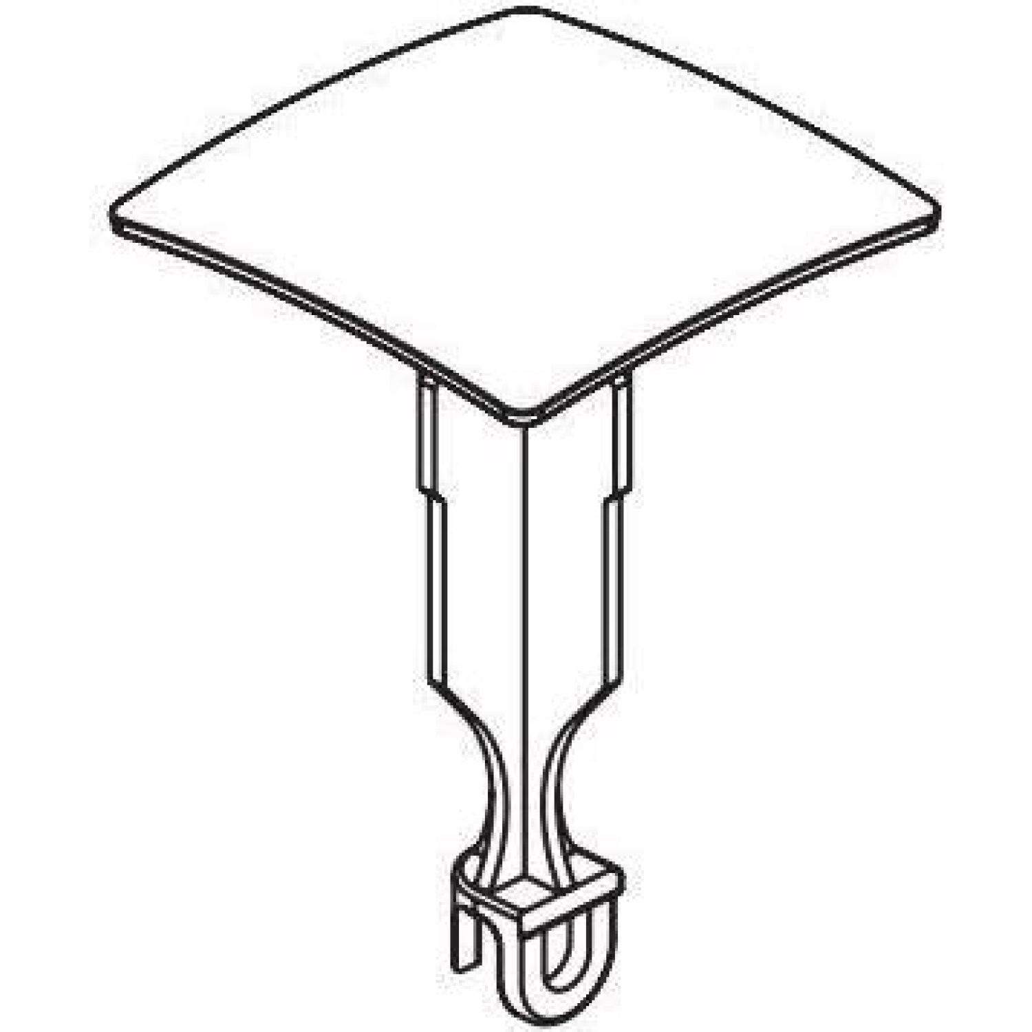 Delta RP77715BL Delta RP77715BL Matte Black Square Stopper Assembly