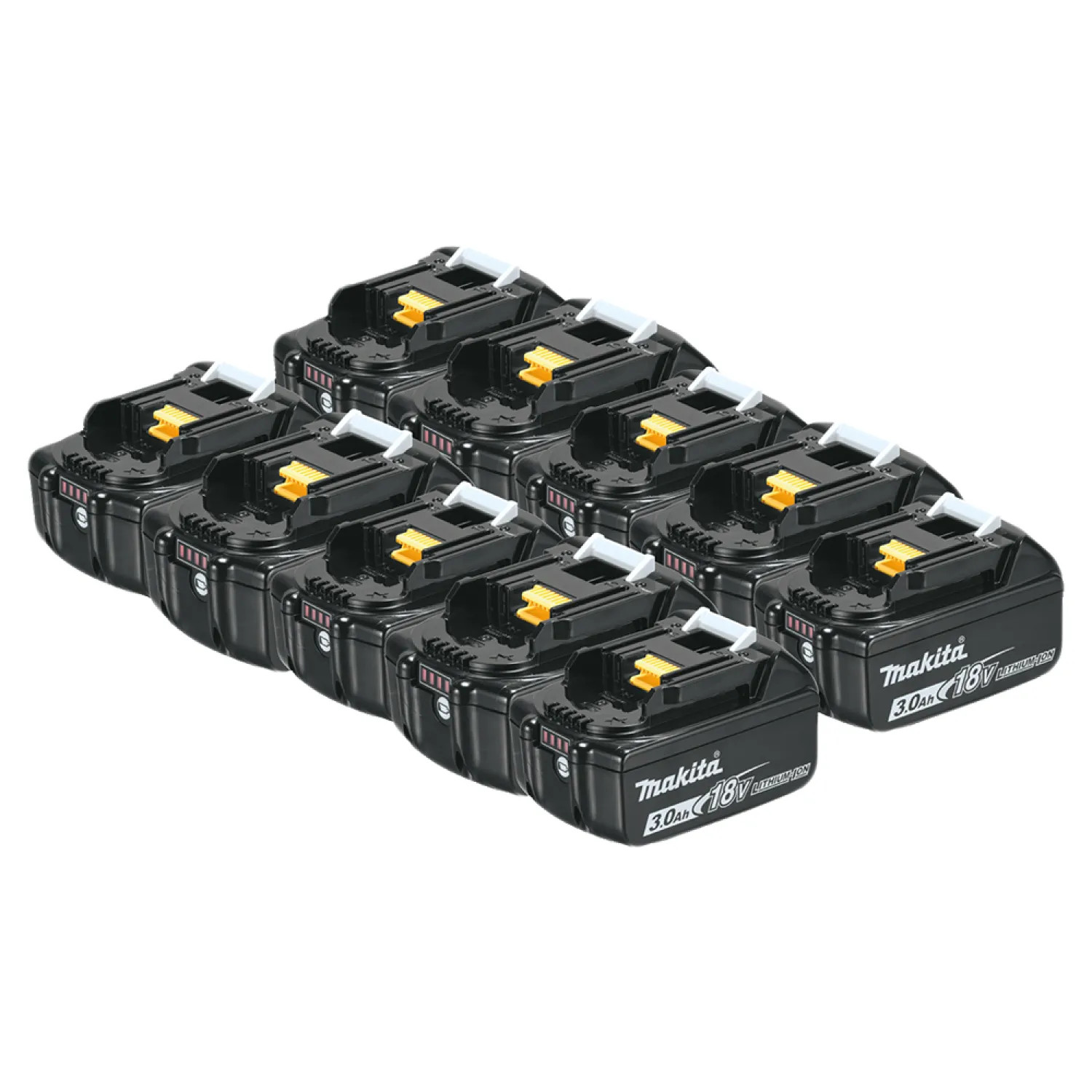 Makita BL1830B-10 Makita 10-Pack 18V LXT Lithium‑Ion 3.0Ah Battery - BL1830B-10