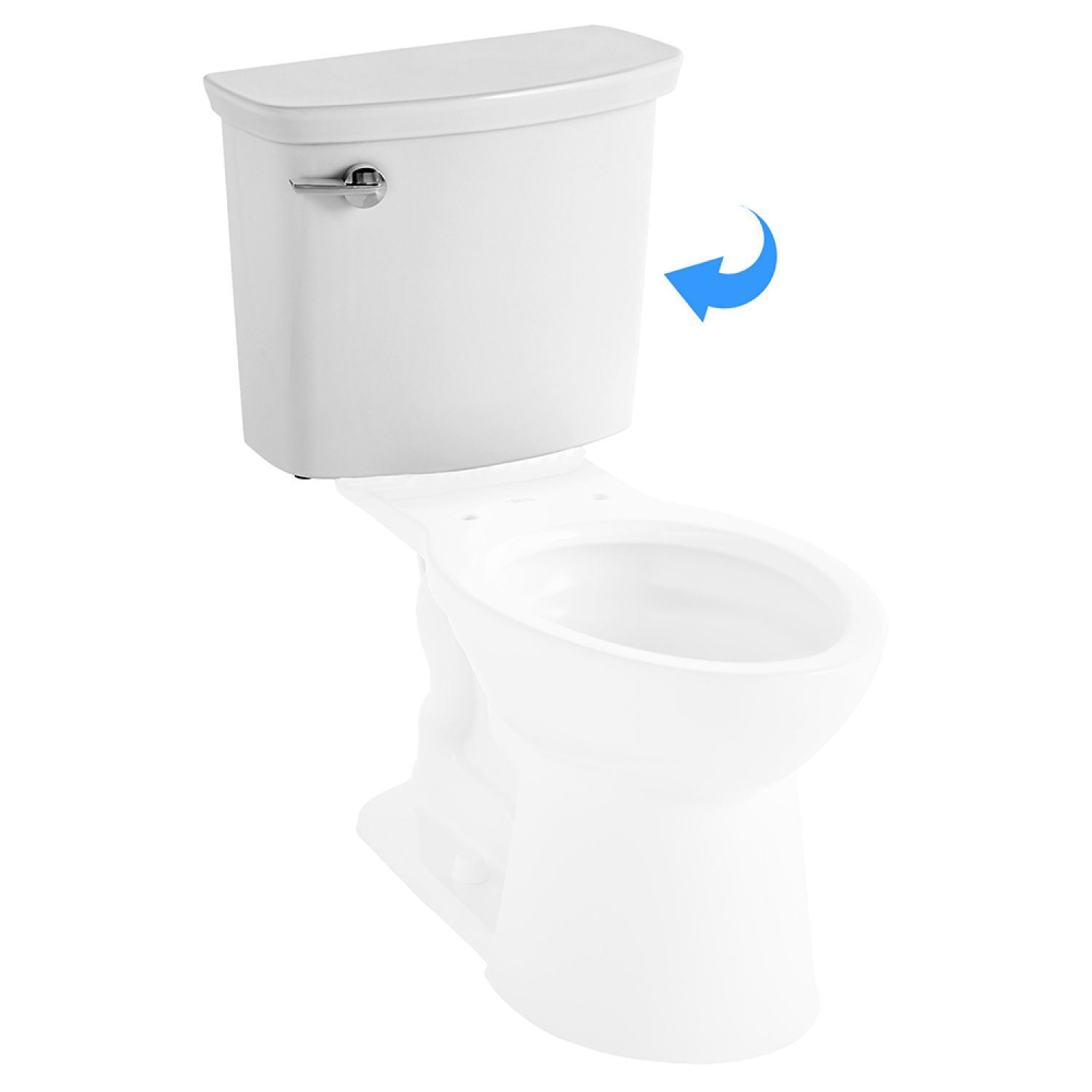 American Standard 4385A.115.020 American Standard 4385A.115.020 VorMax Ultra High Efficiency Toilet Tank Only w/ Left Hand Trip Lever, White