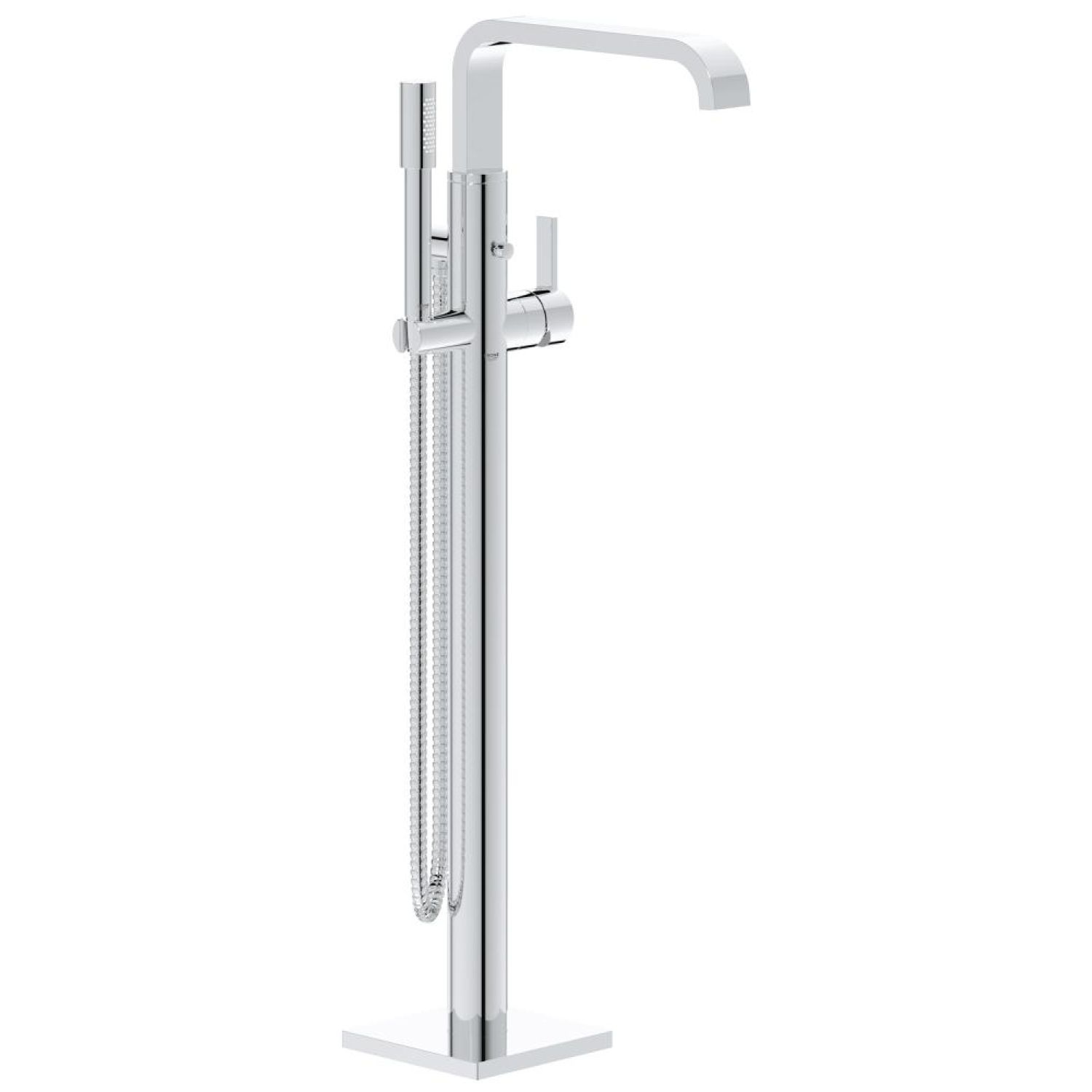 Grohe 32754002 Grohe Allure Single-Handle Free Standing Tub Filler with 1.75 GPM Hand Shower, Metal Lever Handle, Swivel Spout, StarLight Chrome - 32754002