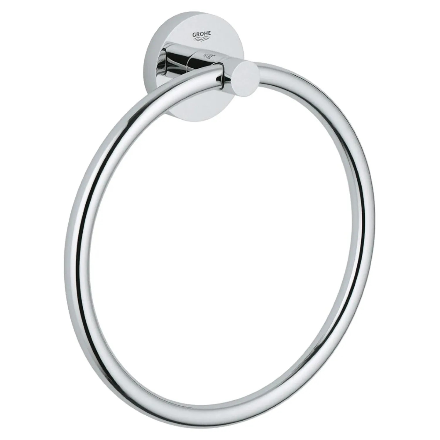 Grohe 40365001 Grohe Essentials Bathroom Wall Mounted Towel Ring, Metal Constructions, StarLight Chrome - 40365001