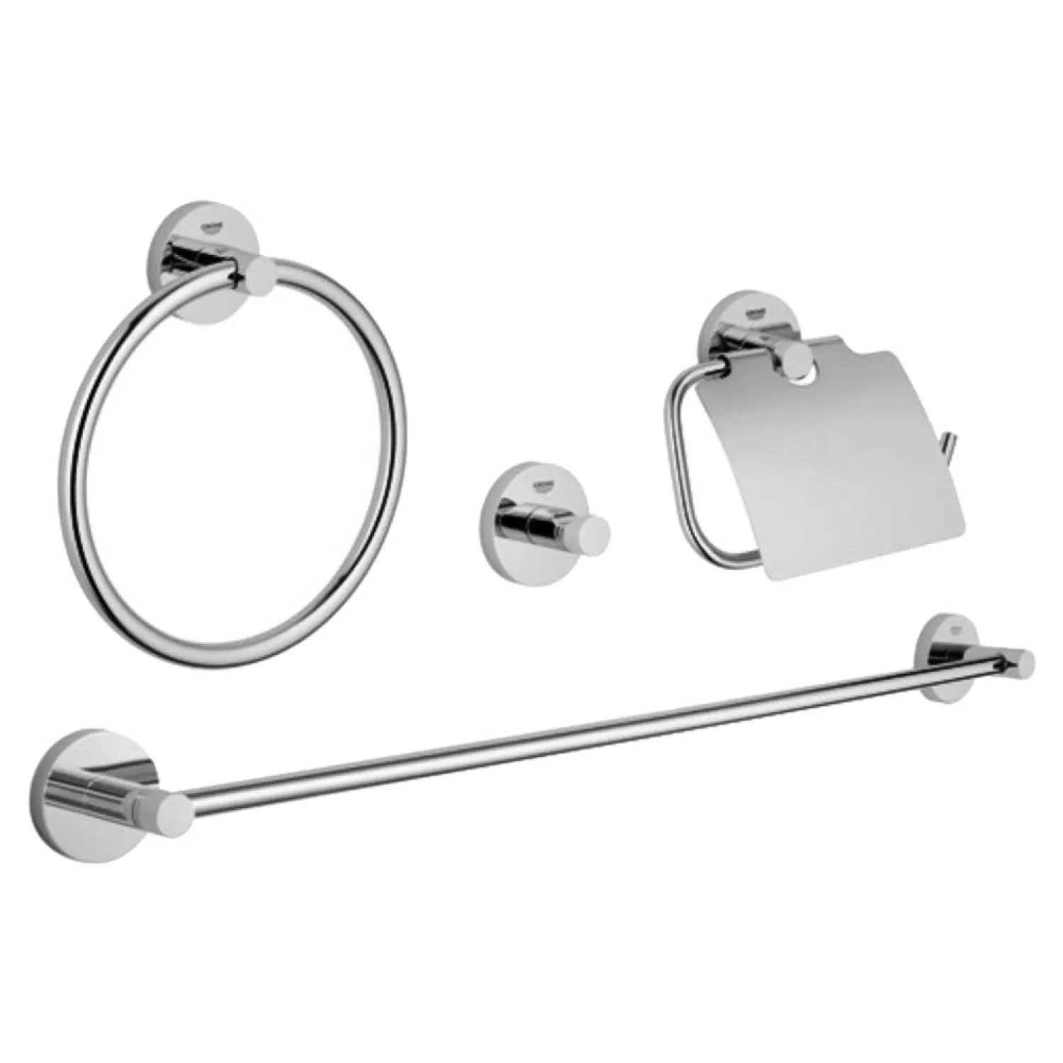 Grohe 40776001 Grohe 40776001 Essentials Master Bathroom Accessory Kit, Starlight Chrome