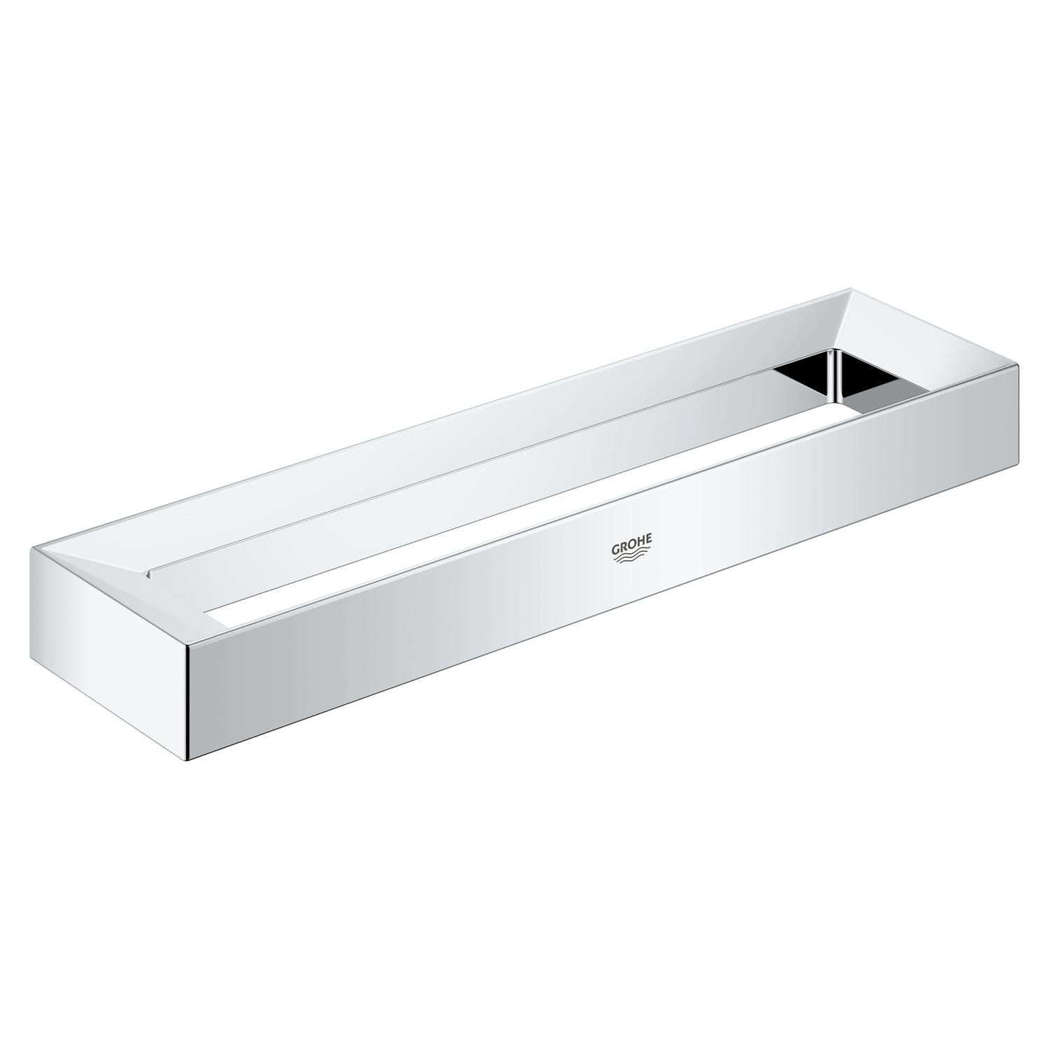 Grohe 40766000 Grohe Selection Cube Wall Mounted Towel Ring, Metal Constructed, StarLight Chrome - 40766000