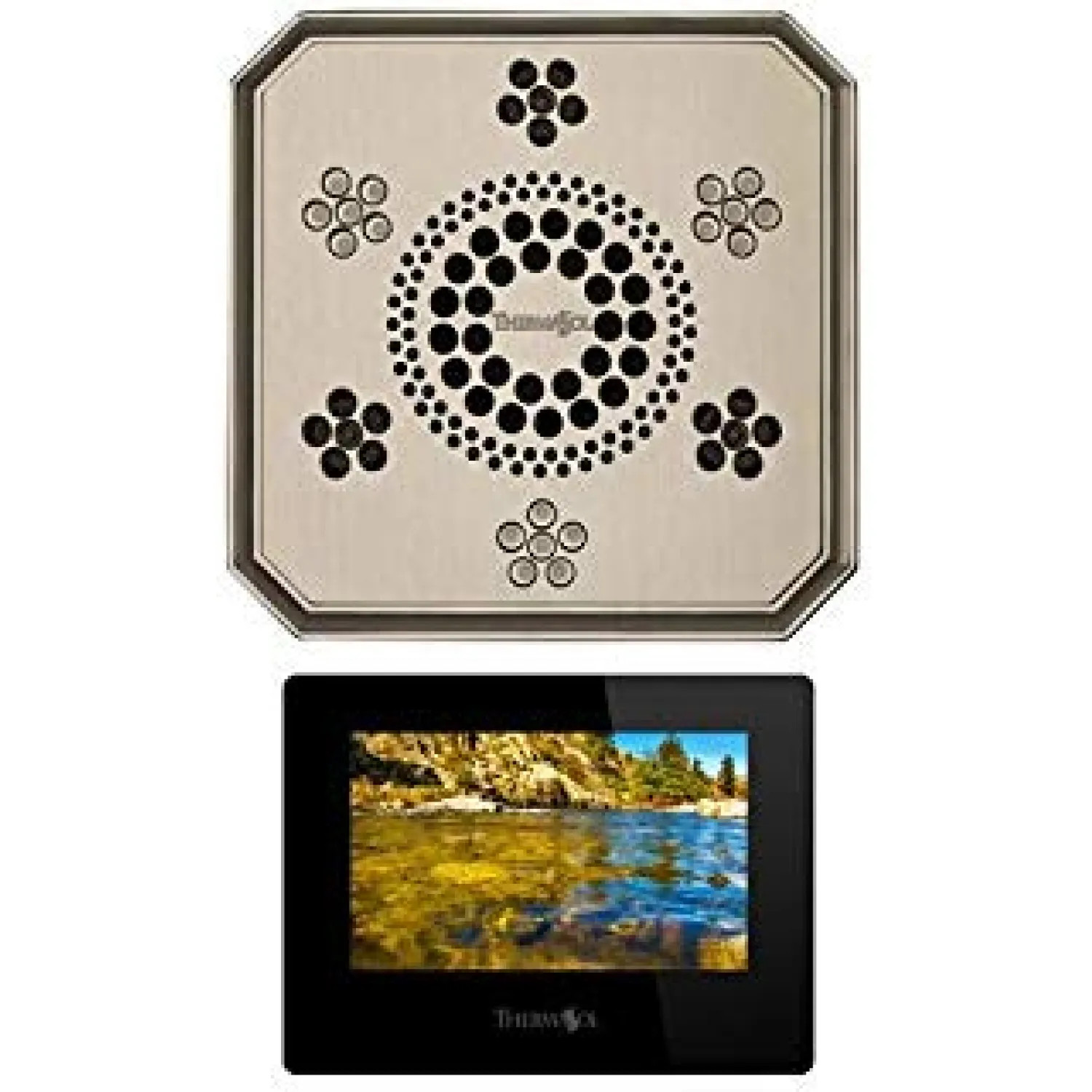 Thermasol SASR-SN Thermasol SASR-SN Serenity Stand Alone Light, Sound, Rain Head - Satin Nickel - Regency