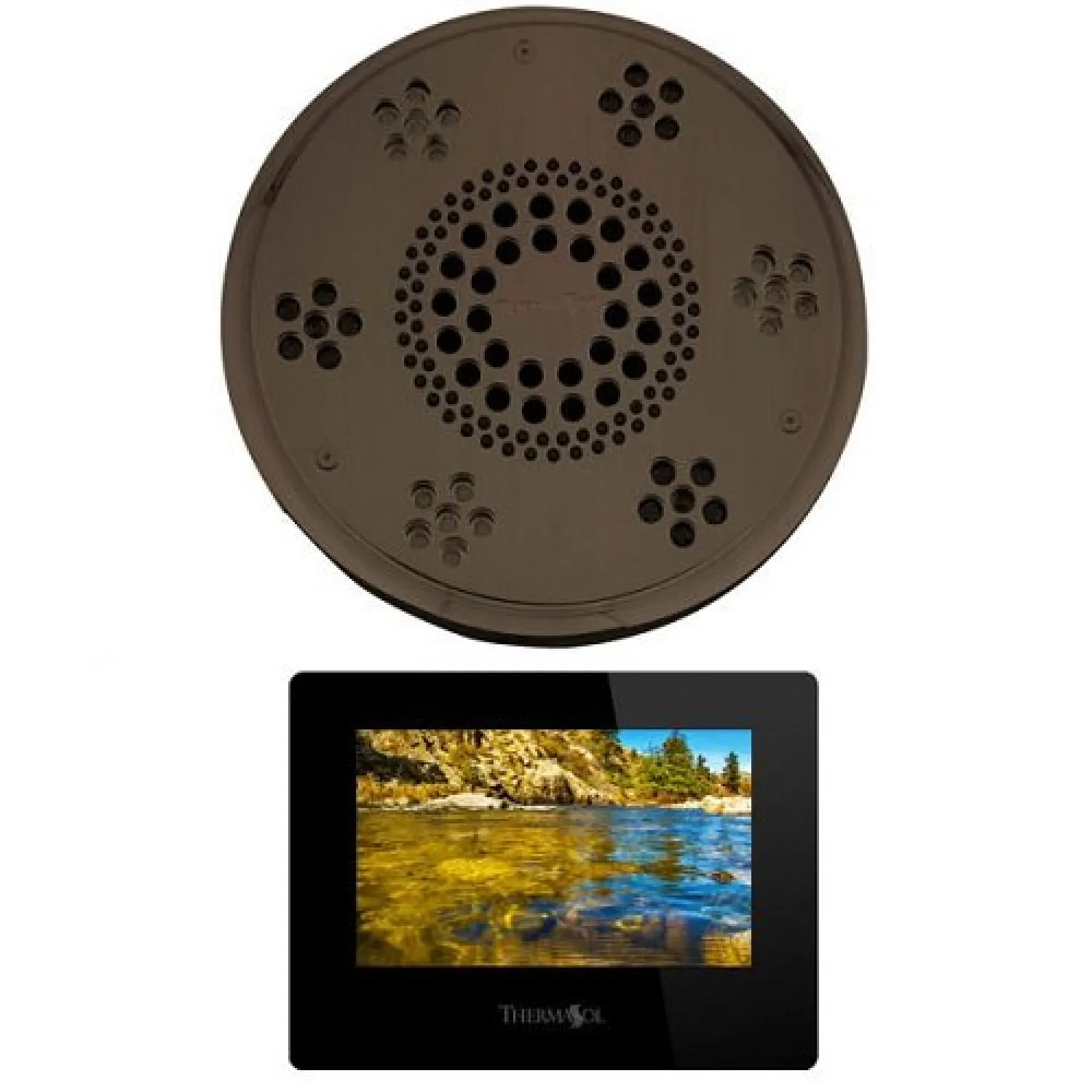 Thermasol SAST-ORB Thermasol SAST-ORB Traditional Style Serenity Series Stand Alone Light and Sound, Rainhead - Oil-Rubbed Bronze