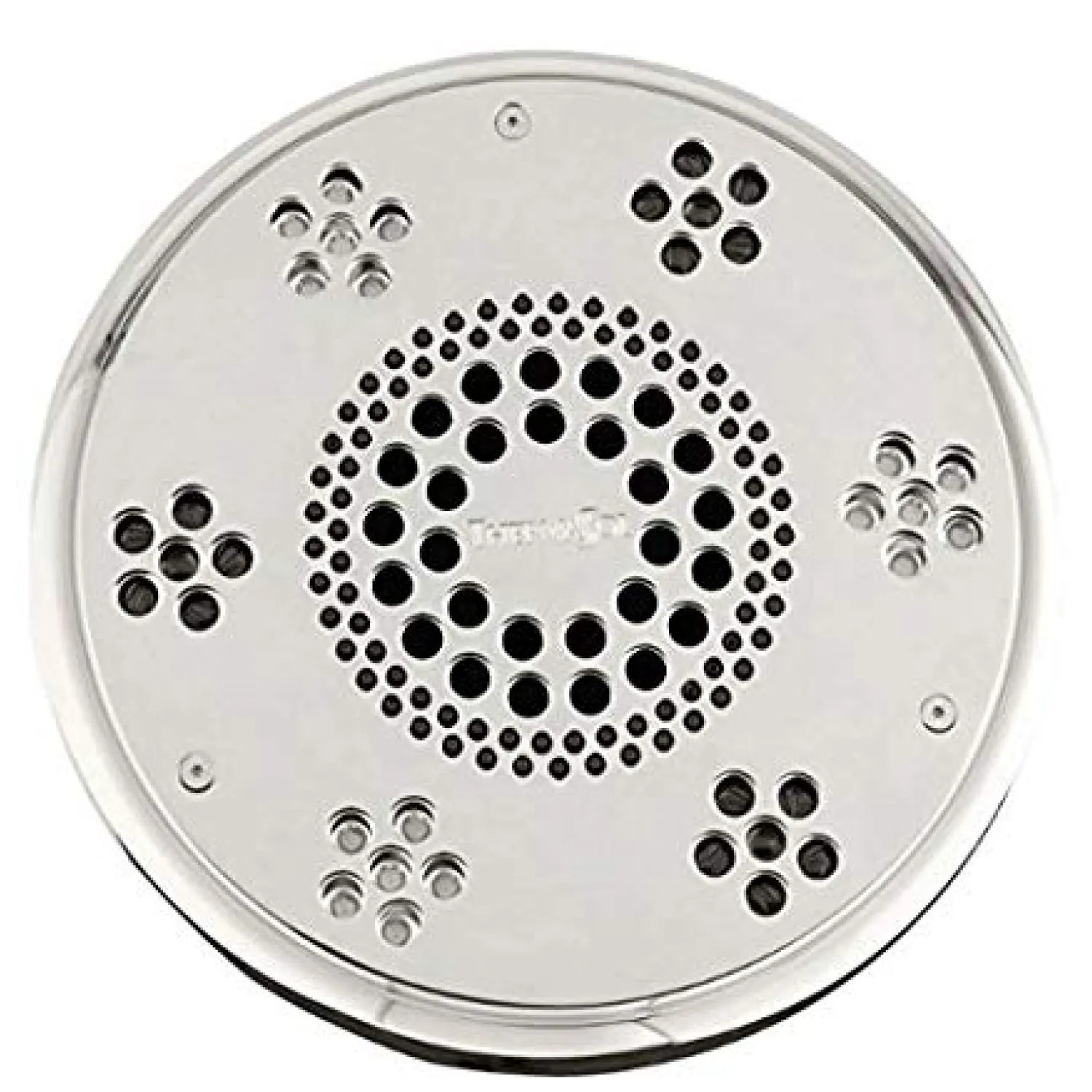 Thermasol SLSRT-PC Thermasol Traditional Style Serenity Light and Sound Rain Head, 2.0 GPM, Round, 6061 Billet Aluminum, Polished Chrome - SLSRT-PC