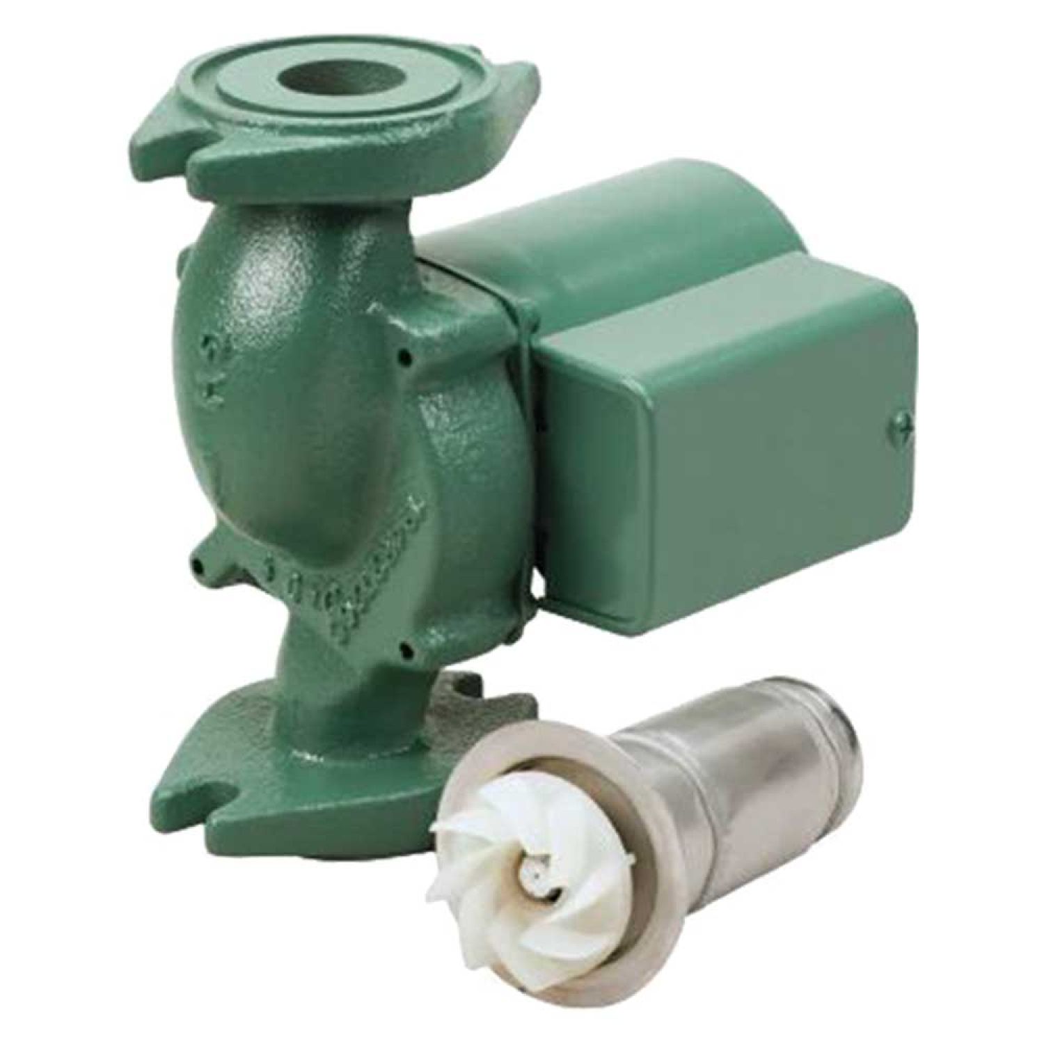 Taco 007-F5-5 Taco 1-Phase Cartridge Circulator Pump with Integral Flow Check, 23 GPM, 115V, 1/25 HP, Cast Iron, Rotated Flange - 007-F5-5