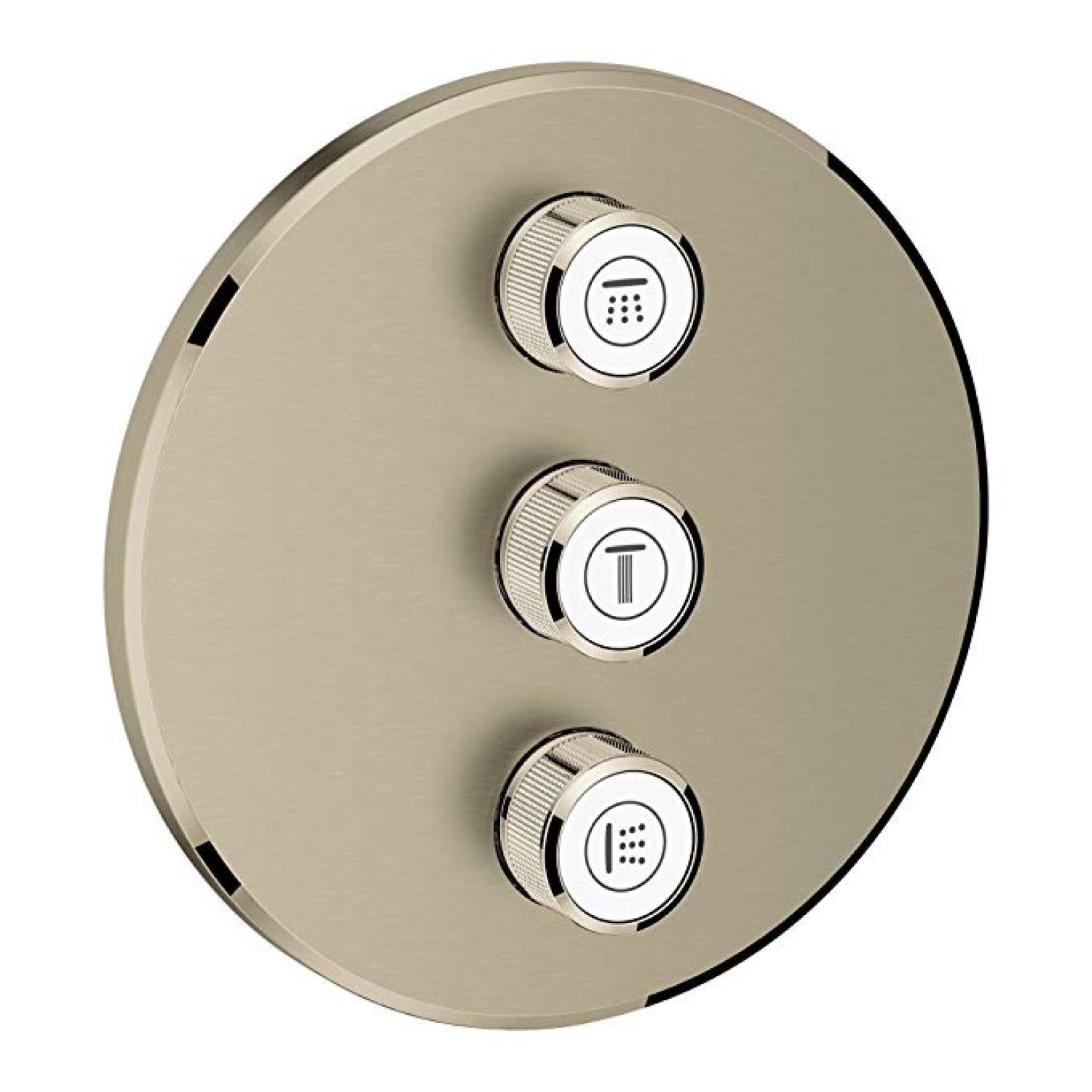 Grohe 29122EN0 Grohe Grohtherm SmartControl Round Triple Volume Control Trim Valve Trim, Brushed Nickel - 29122EN0