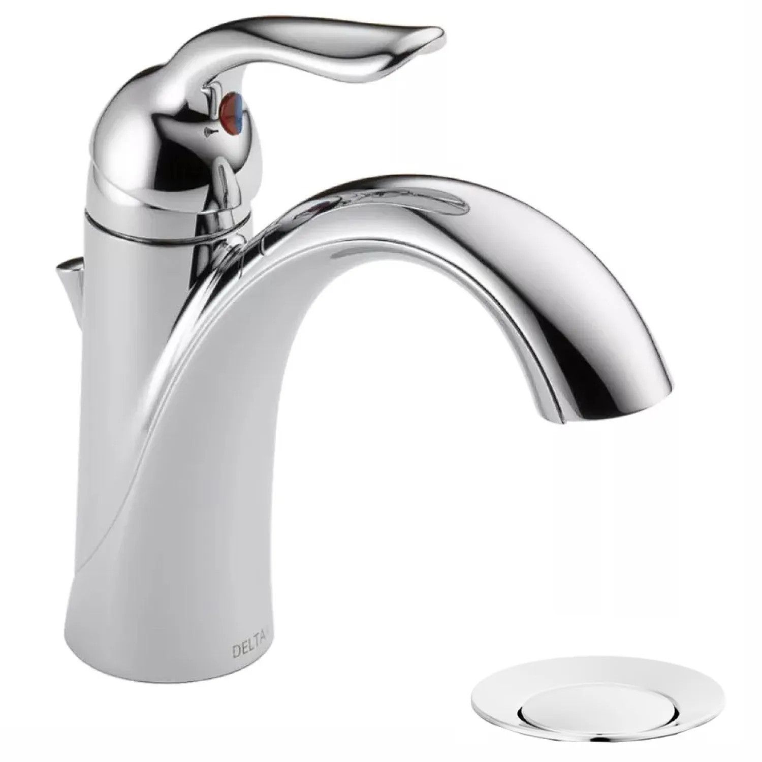 Delta 538-MPU-DST Delta Lahara Single-Handle Bathroom Faucet, Deck Mount, 1.2 GPM, Chrome - 538-MPU-DST