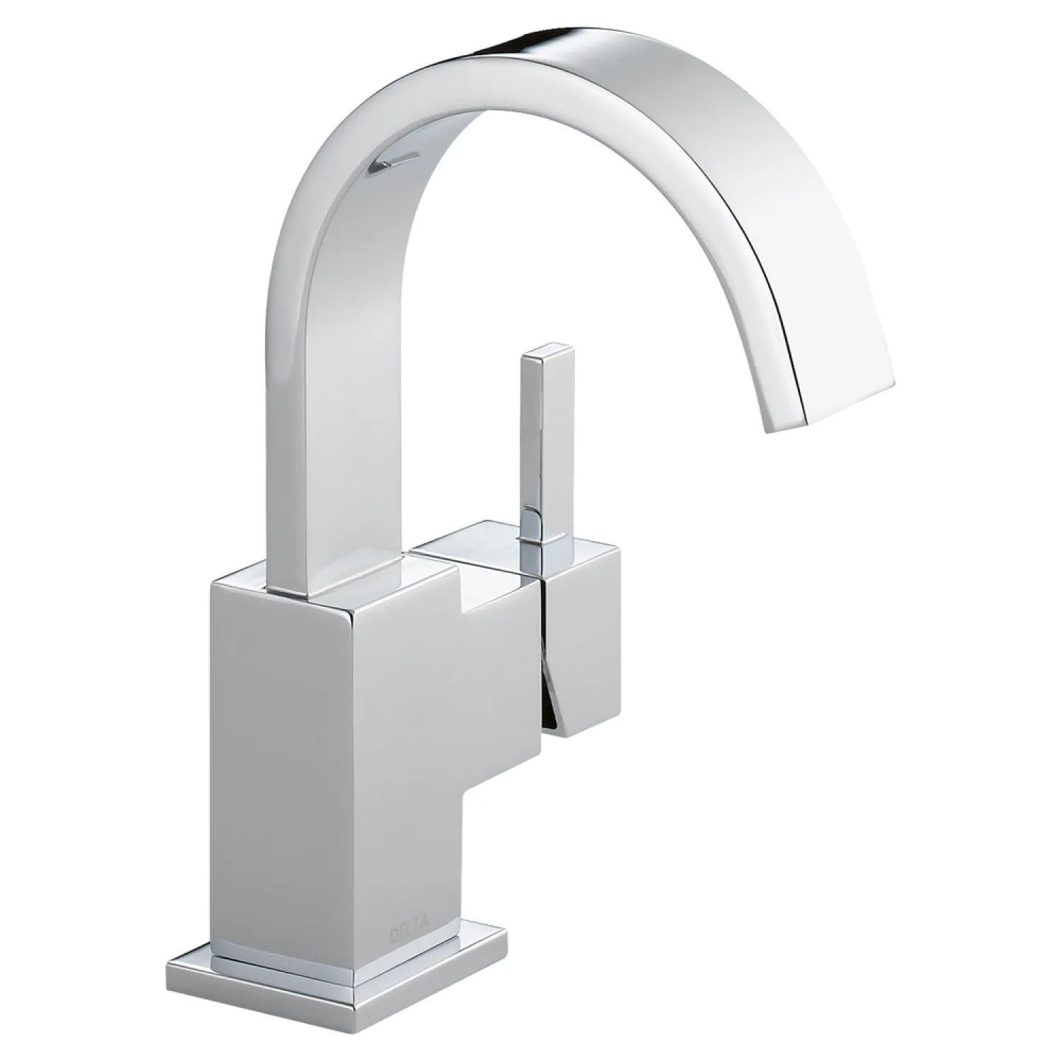 Delta 553LF Delta Vero High-Arc Deck-Mount Chrome Lavatory Faucet, Metal Pop-Up, 1.2 GPM, Single-Handle, Lever Handle - 553LF