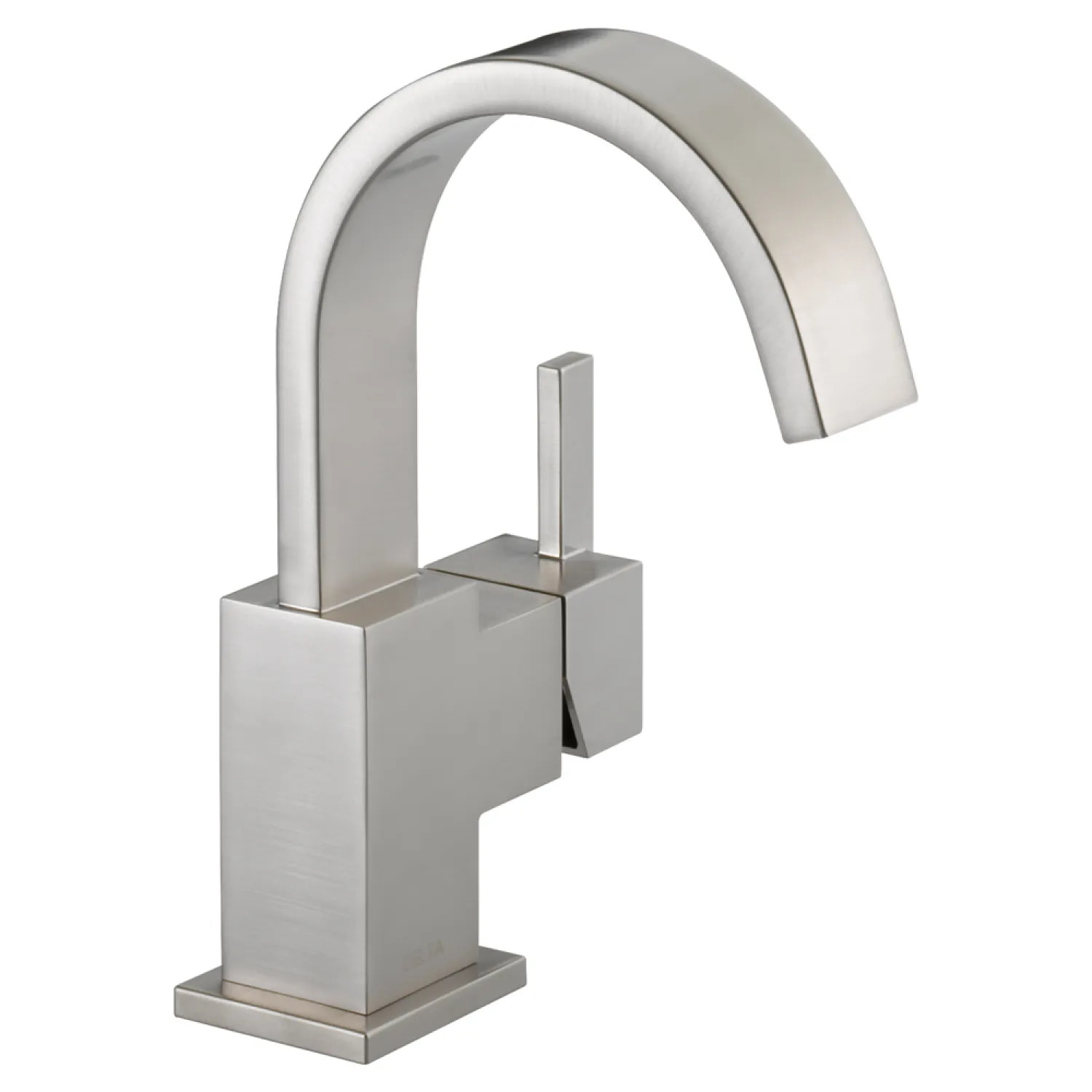 Delta 553LF-SS Delta Vero High-Arc Deck-Mount Stainless Lavatory Faucet, Metal Pop-Up, 1.2 GPM, Single-Handle, Lever Handle - 553LF-SS