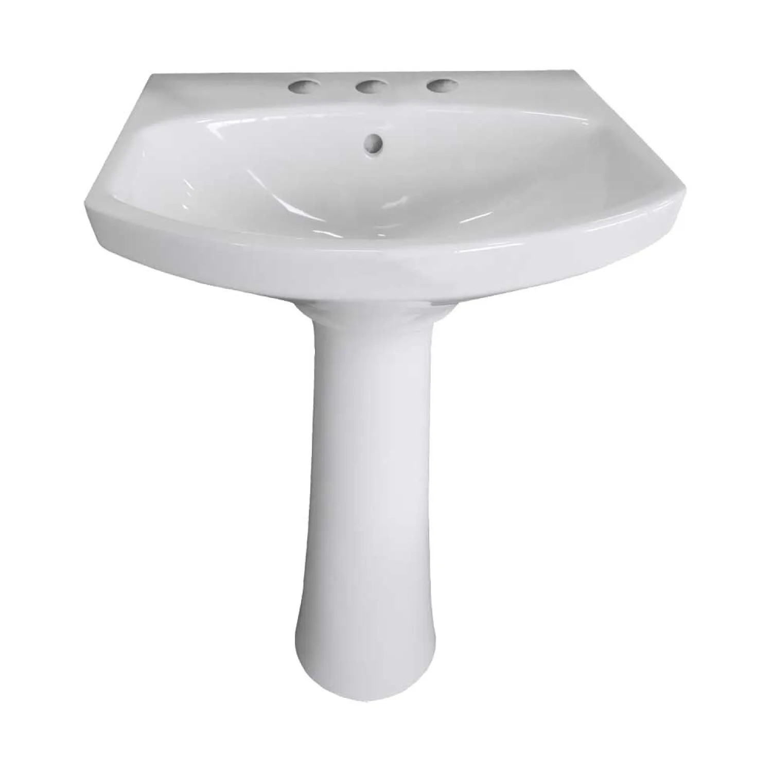 Kohler 2362-8-0 Kohler Cimarron Rectangular White Pedestal Bathroom Sink with 8
