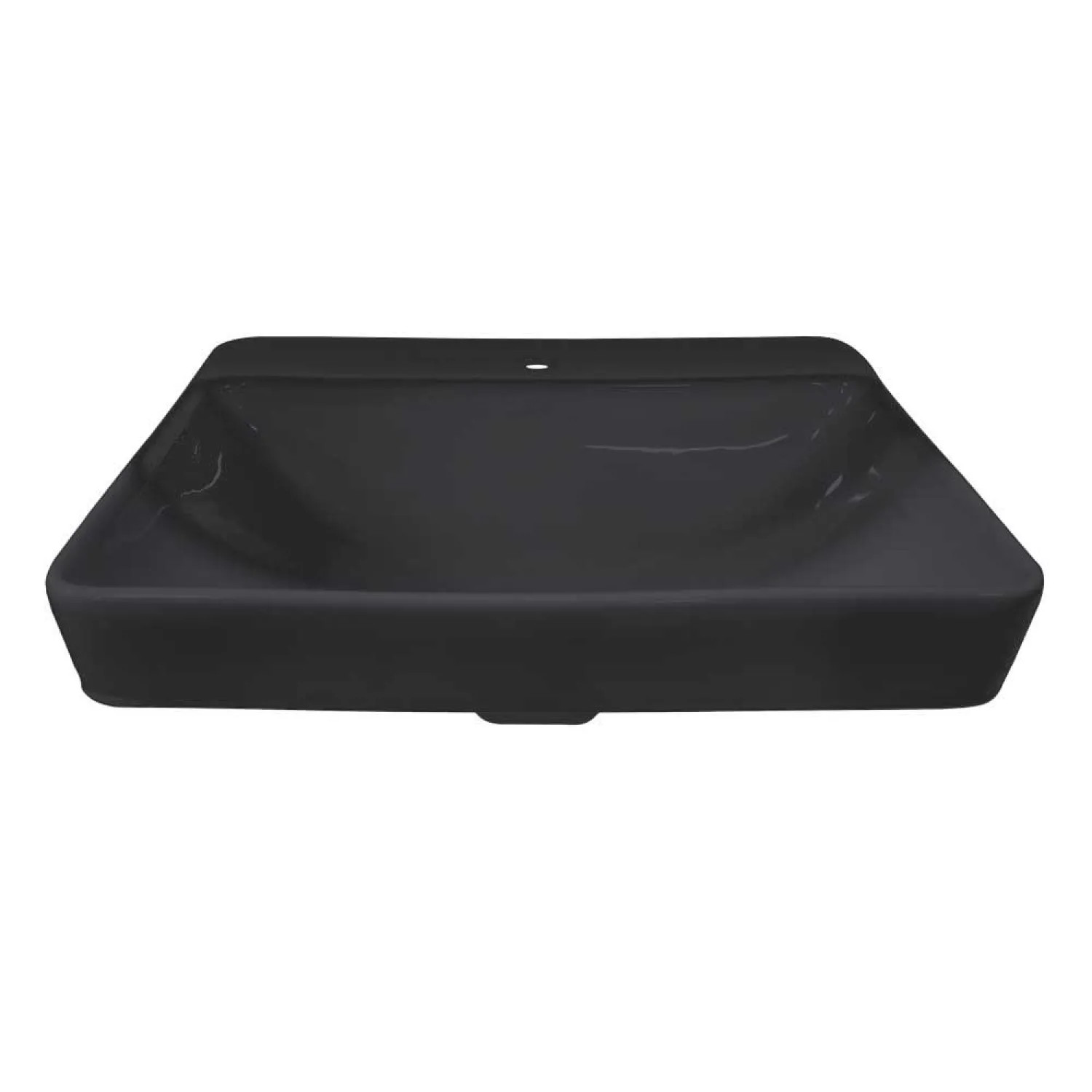 Kohler 2660-1-7 KOHLER K-2660-1-7 Vox Rectangle Vessel Above-Counter Bathroom Sink with Single Faucet Hole, Black
