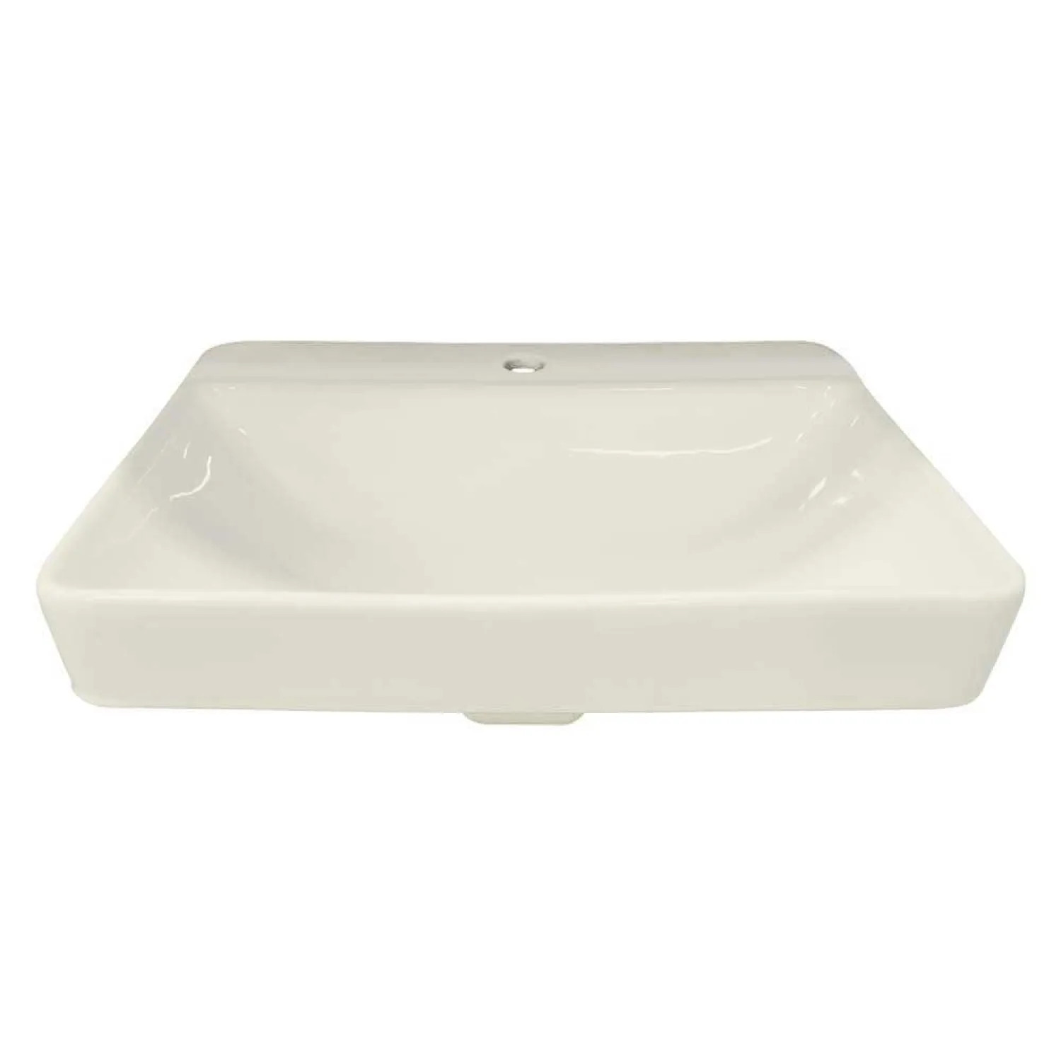 Kohler 2660-1-96 KOHLER K-2660-1-96 Vox Rectangle Vessel Bathroom Sink with Single Faucet Hole, Biscuit