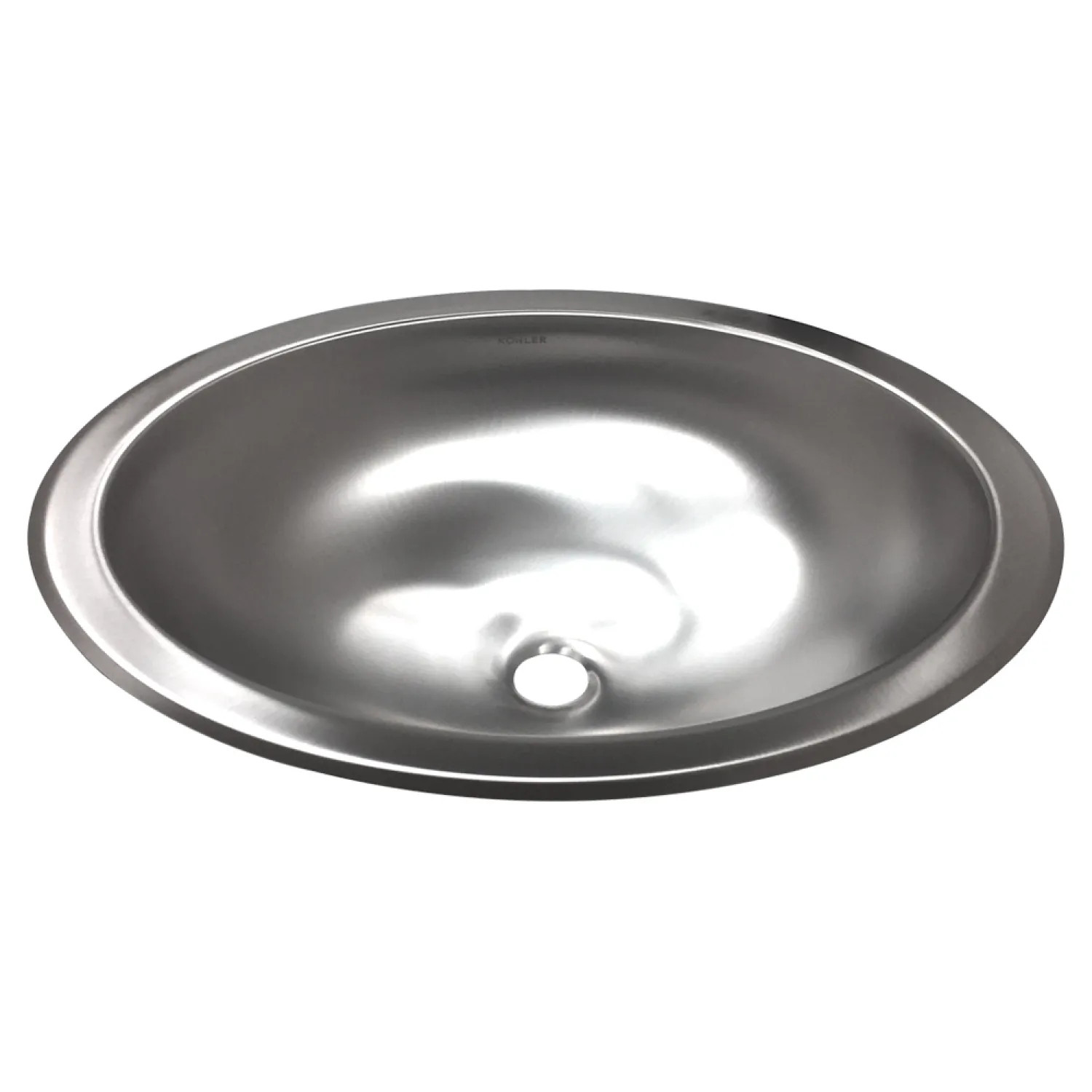 Kohler 2608-SU-NA KOHLER Bachata Drop-In/Undermount Bathroom Sink, Luster Finish, No Overflow - K-2608-SU-NA