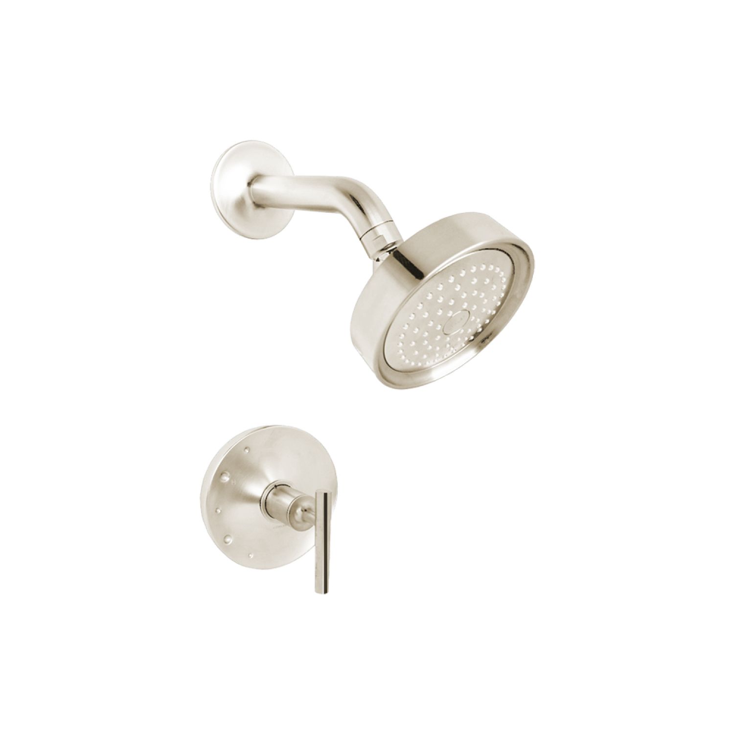 Kohler TS14422-4-SN Kohler Purist Rite-Temp Round Single-Handle Shower Faucet with 2.5 GPM Shower Head, Lever Handle, Less Valve, Polished Nickel - K-TS14422-4-SN