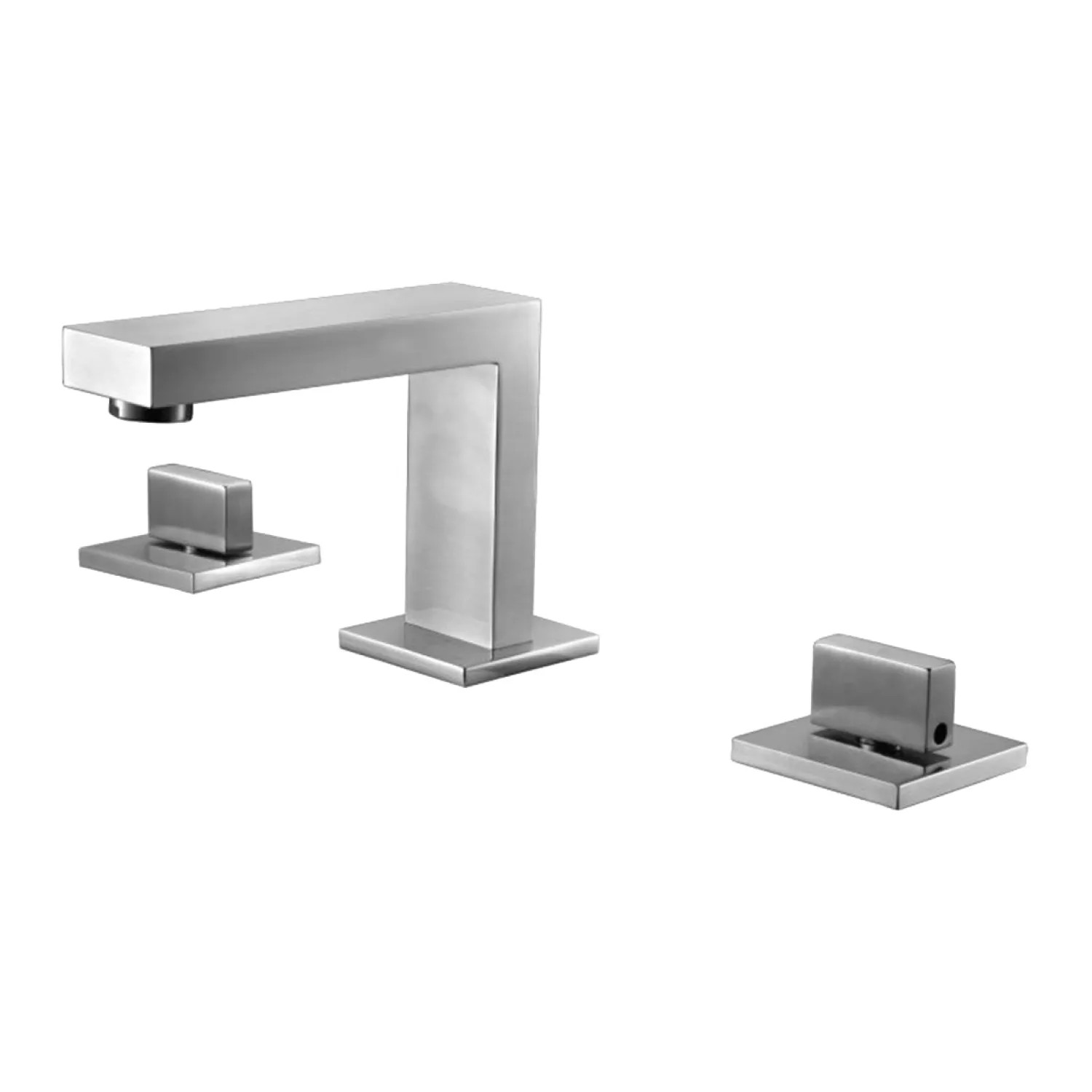 Alfi AB1322-BN Alfi 3” Deck Mount Widespread Lavatory Faucet with Two Door Knob Handle, Brushed Nickel - AB1322-BN