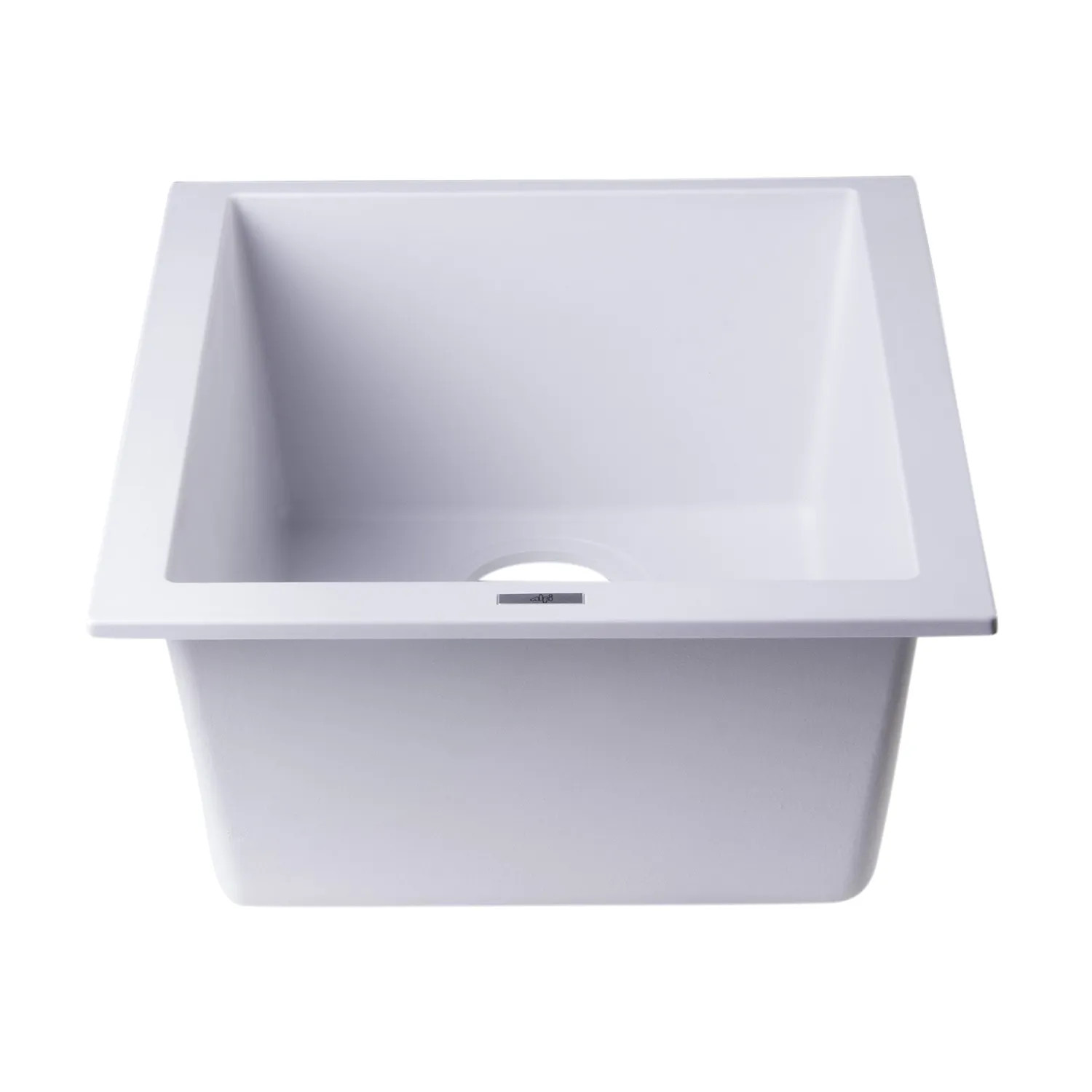 Alfi AB1720UM-W ALFI AB1720UM-W Rectangular Undermount Kitchen Sink - White