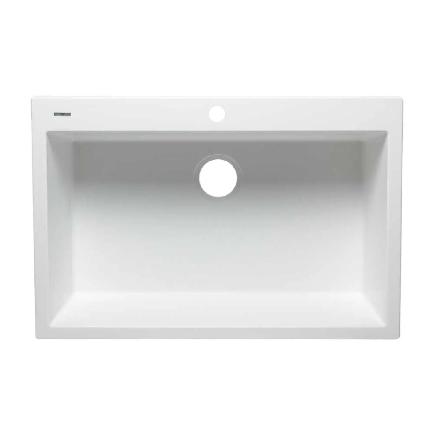 Alfi AB3322DI-W ALFI AB3322DI-W Single Bowl Drop-In Kitchen Sink, White