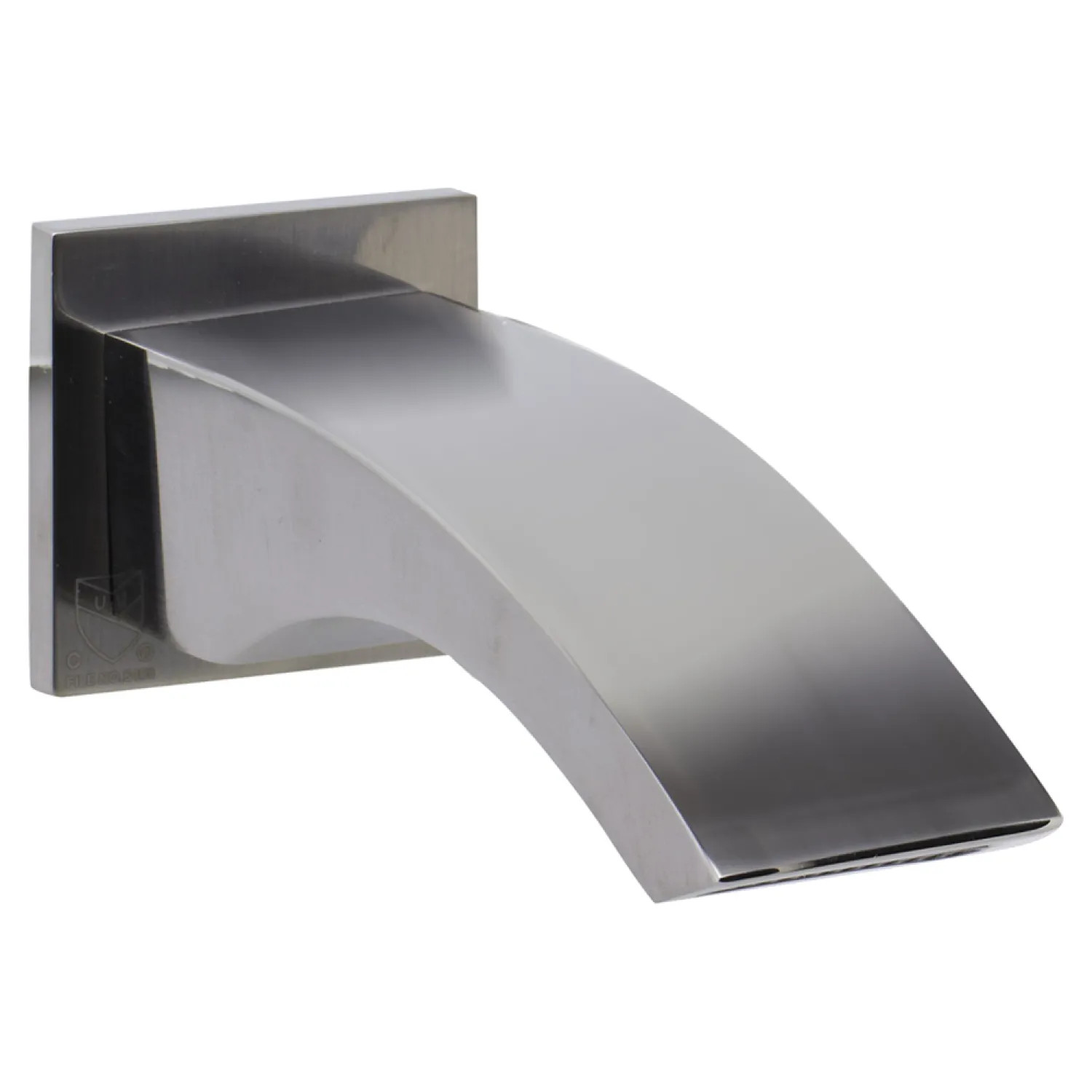 Alfi AB3301-BN ALFI Curved Wall Mounted Brushed Nickel Bathroom Tub Spout, Brass, 1/2-inch Connection Size - AB3301-BN