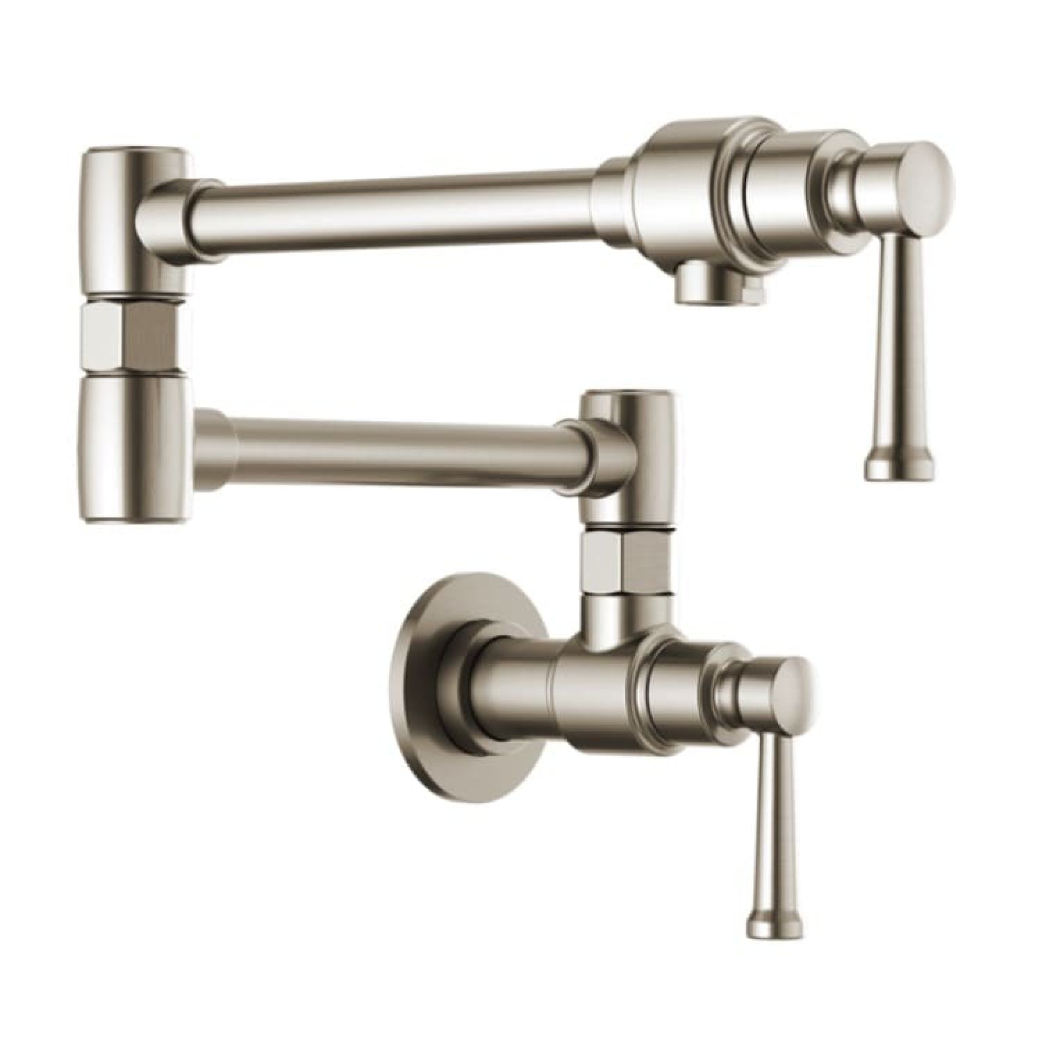 Brizo 62825LF-SS Brizo Artesso Brilliance Stainless Wall Mounted Pot Filler Faucet with Lever Handles, ADA, 1/2in IPS - 62825LF-SS