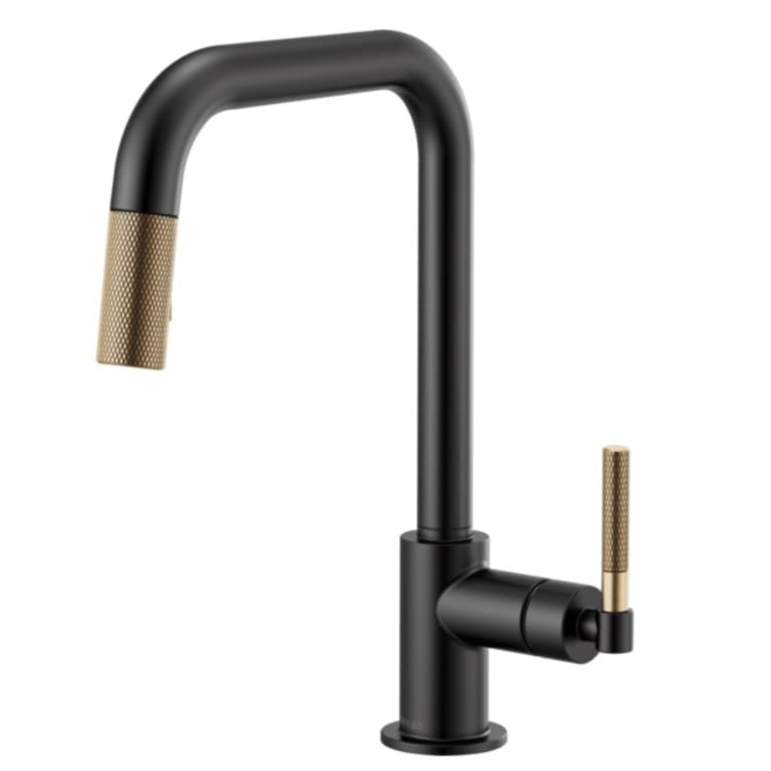 Brizo 63053LF-BLGL Brizo Litze Series Matte Black/Brilliance Luxe Gold Pull-Down Single-Handle Faucet with Swivel Spout and Knurled Handle, 1.8 GPM - 63053LF-BLGL