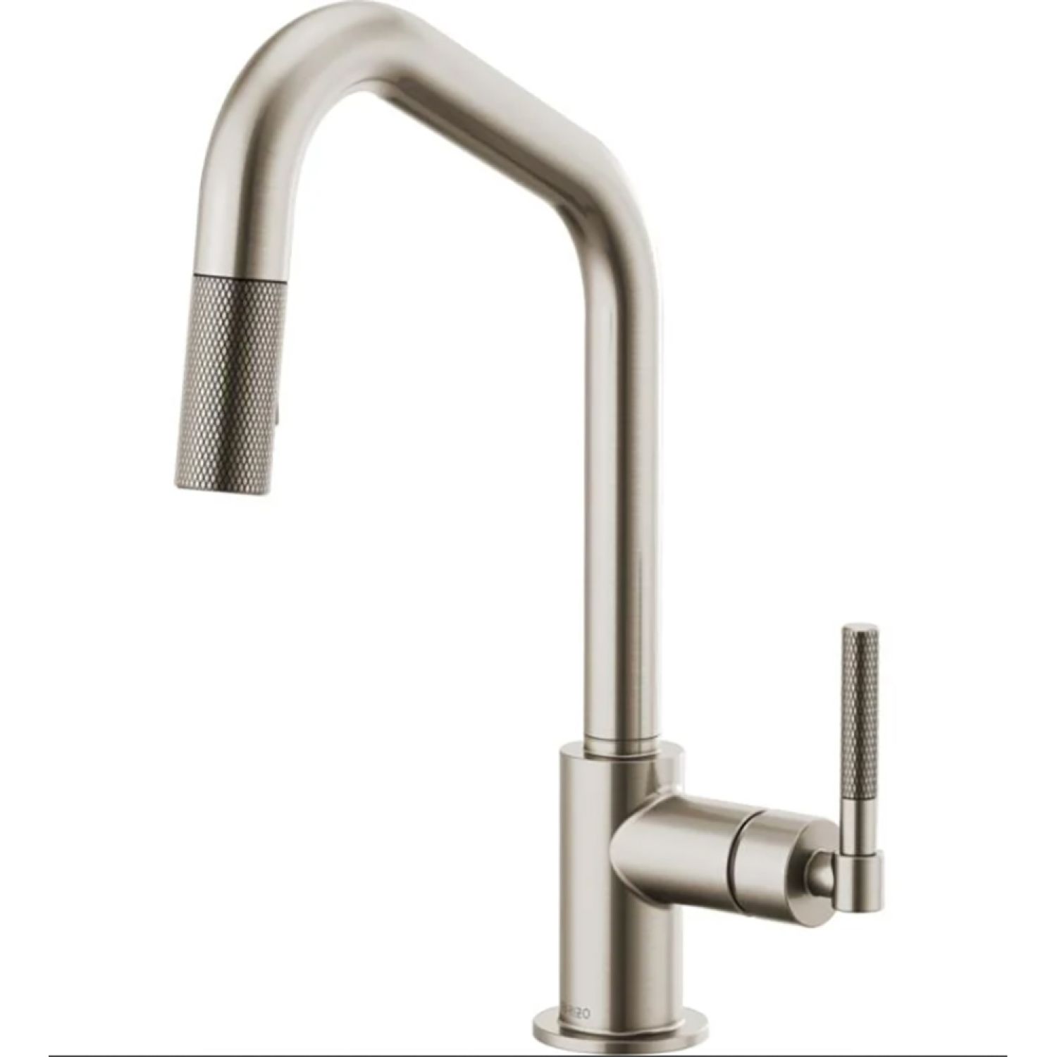 Brizo 63063LF-SS Brizo Litze Brilliance Stainless Pull-Down Kitchen Faucet with Angled Spout and Knurled Handle - 63063LF-SS