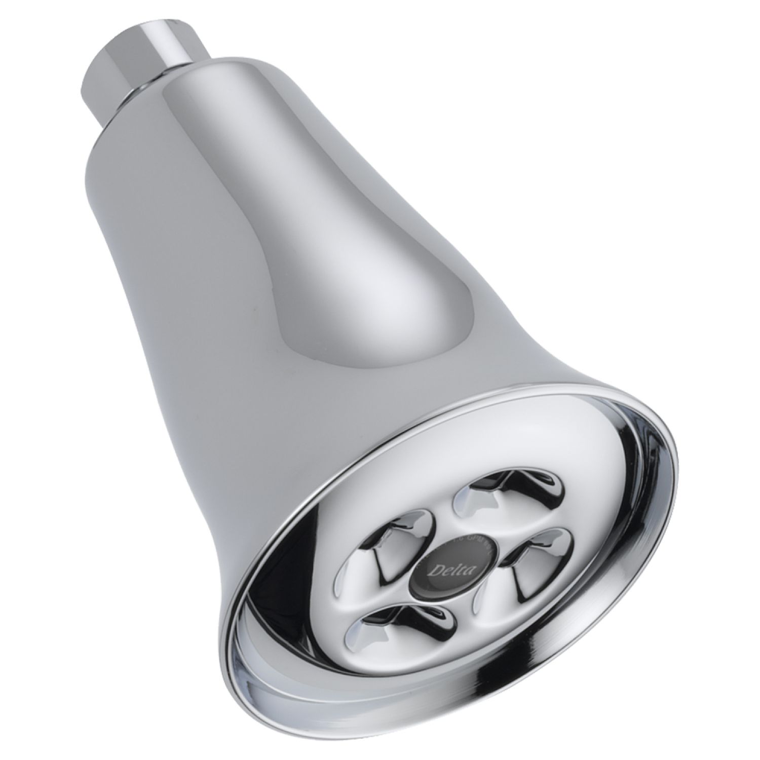 Delta RP46384 Delta H2Okinetic Technology 1.5 GPM Single-Spray Setting Showerhead with Touch-Clean, Full Spray Function, 3-1/4in Diameter, Chrome- RP46384