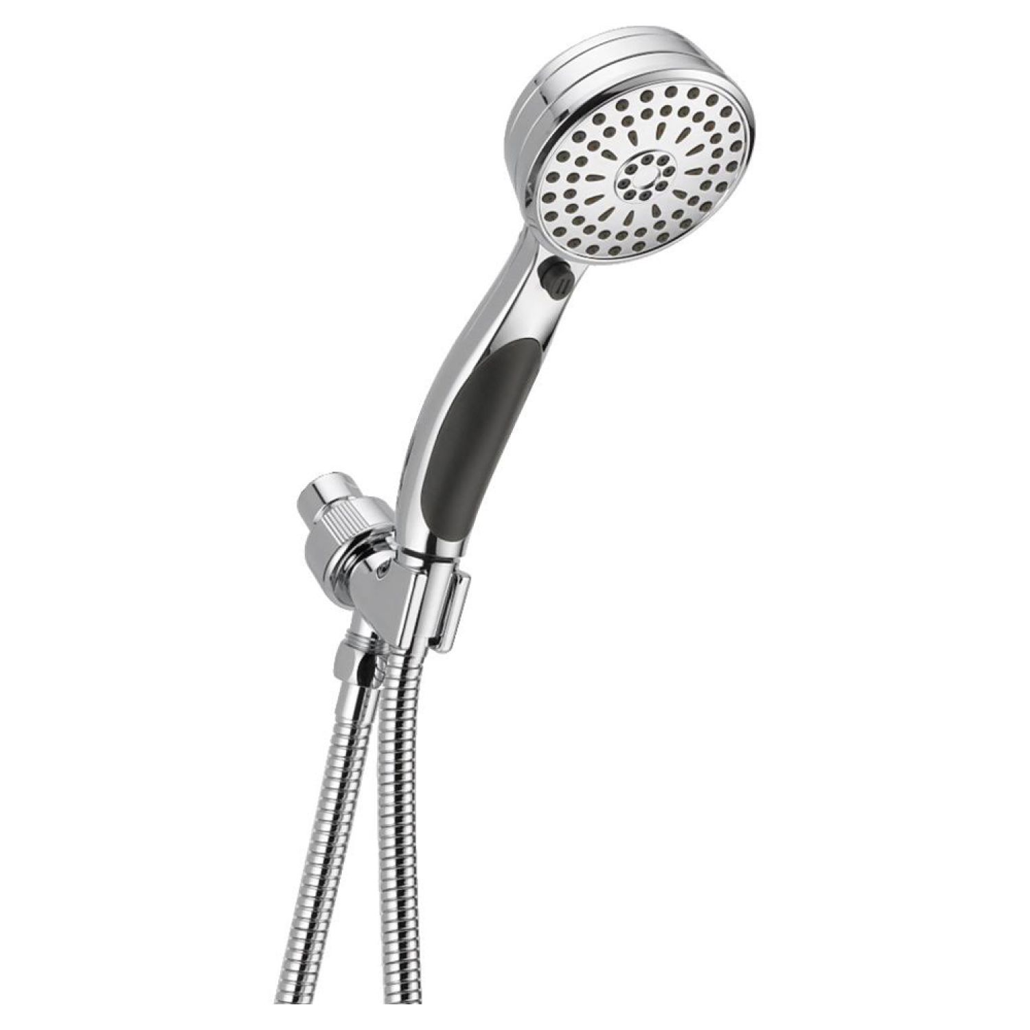 Delta 54424-18-PK Delta 3in 9-Setting ActivTouch Hand Shower with Stretchable Metal Hose and Adjustable Shower Mount, 1.75 GPM, Touch-Clean, Chrome - 54424-18-PK