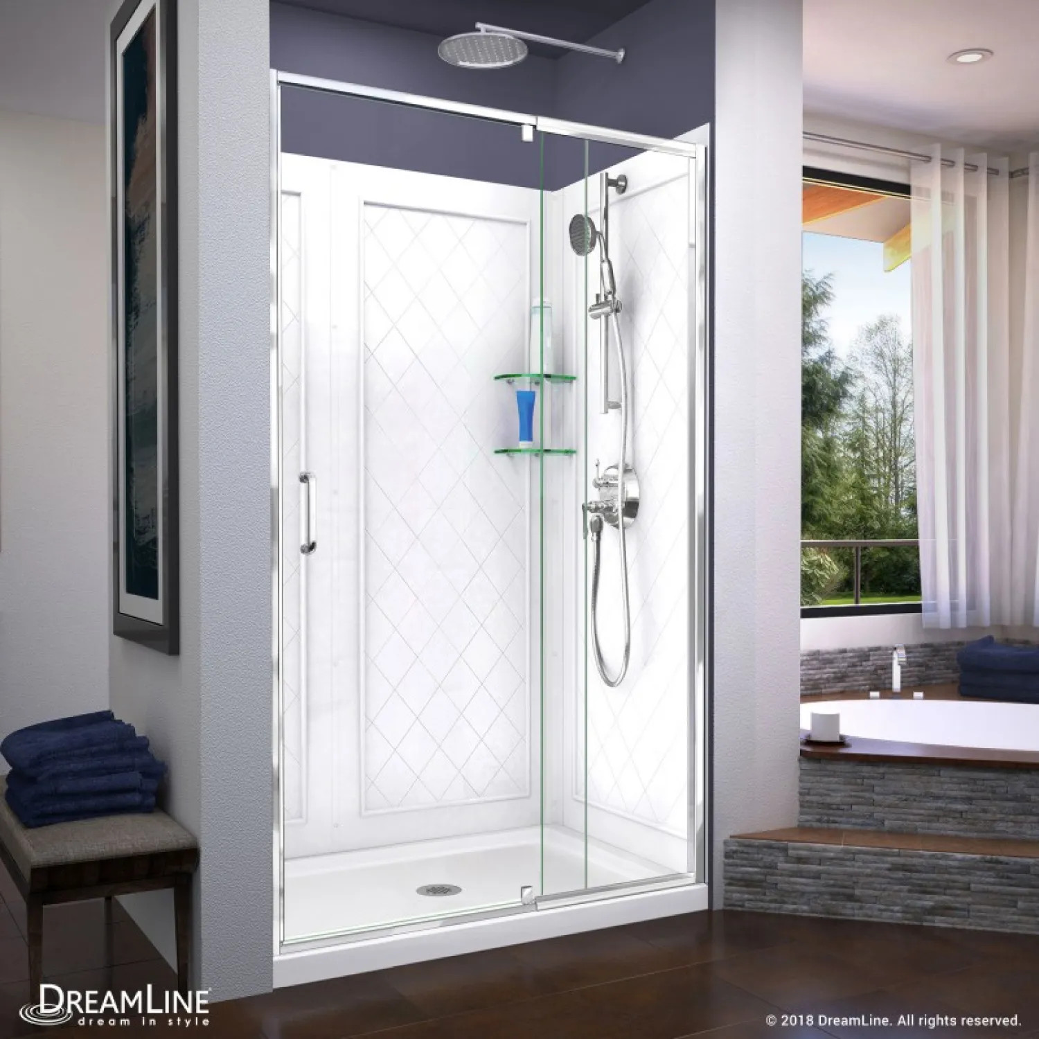 Dreamline DL-6226C-01 DreamLine DL-6226C-01 Flex Clear Shower Door, 36