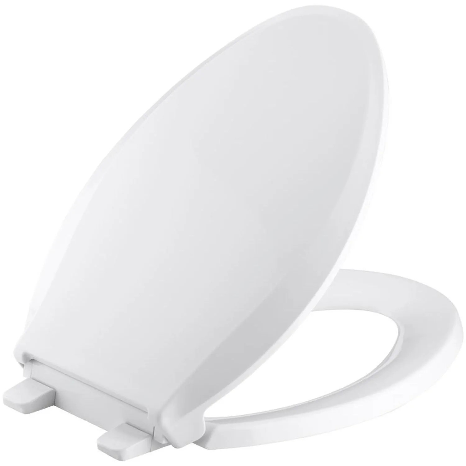ProStock TSPE100-SC Elongated Toilet Seat, Slow Close, Plastic, White