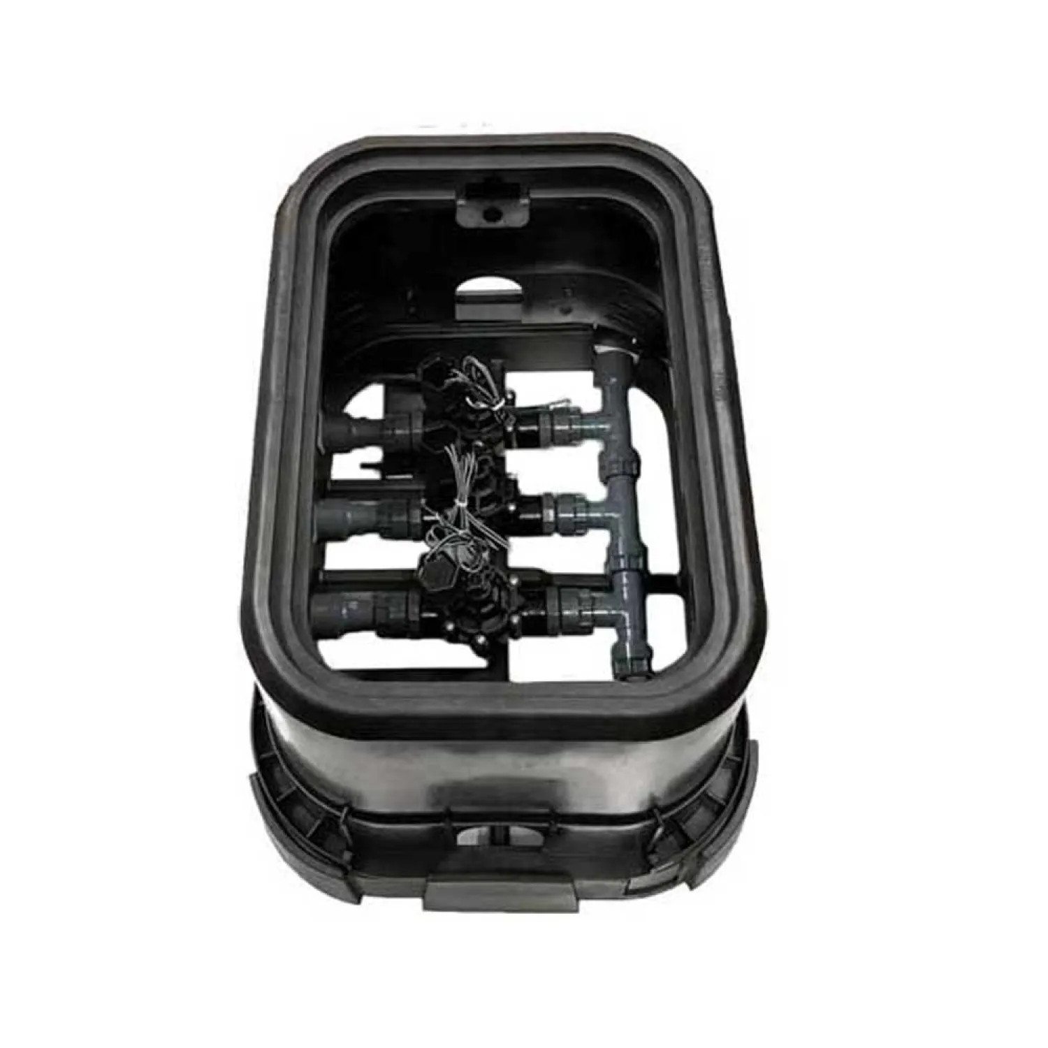 Commodity  3-Valve Sprinkler Manifold Setup with Box and Base - Rain Bird 1