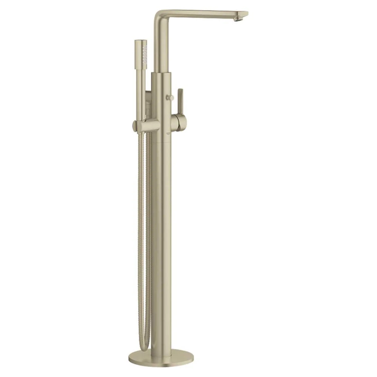 Grohe 23792EN1 Grohe Lineare Freestanding Tub Filler with 1.75 GPM Hand Shower, 49in Silverflex Shower Hose, Single Lever Handle, Brushed Nickel - 23792EN1