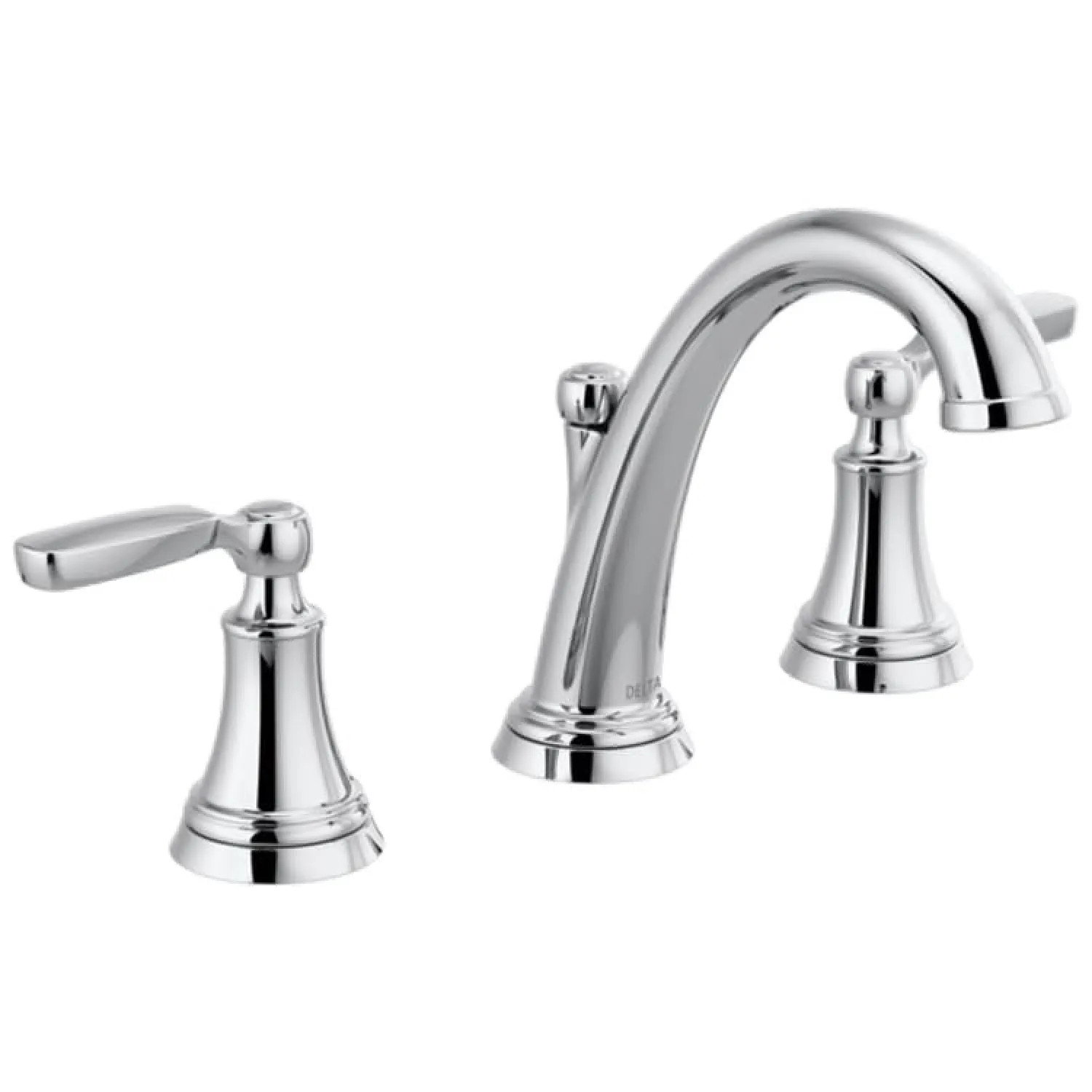 Delta 3532LF-MPU Delta Woodhurst Widespread Two-Handle Bathroom Faucet, Pop-Up Drain, 1.2 GPM, Lever Handles, Chrome - 3532LF-MPU