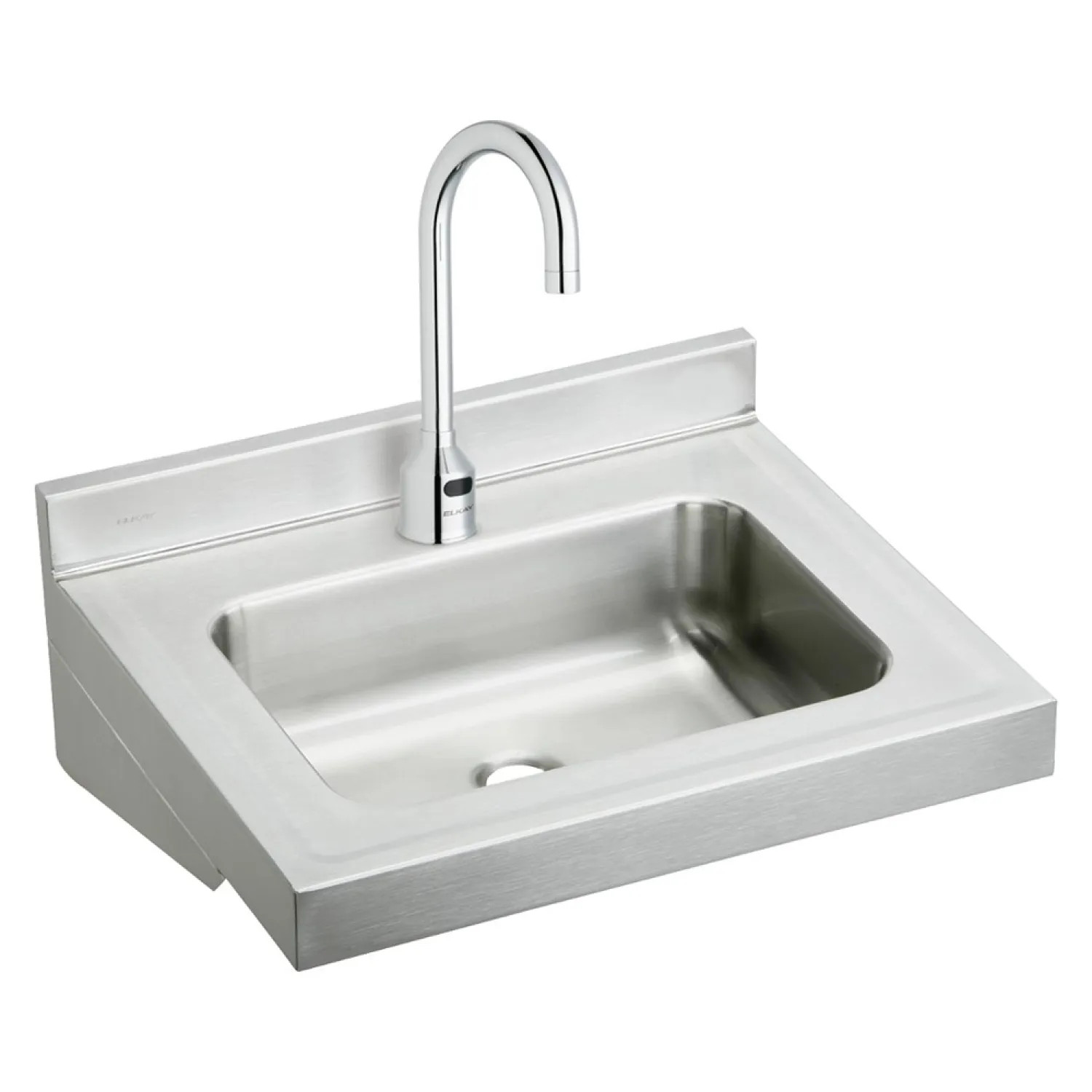 Elkay ELV2219SACTMC Elkay ELV2219SACTMC Stainless Steel Wall Hung Lavatory Sink Kit With Sensor Faucet - Buffed Satin